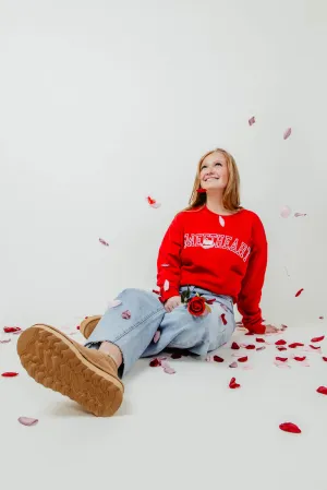 1897 Active Sweetheart Fleece Sweatshirt for Women in Red | GT062-SWEETHEART-RED