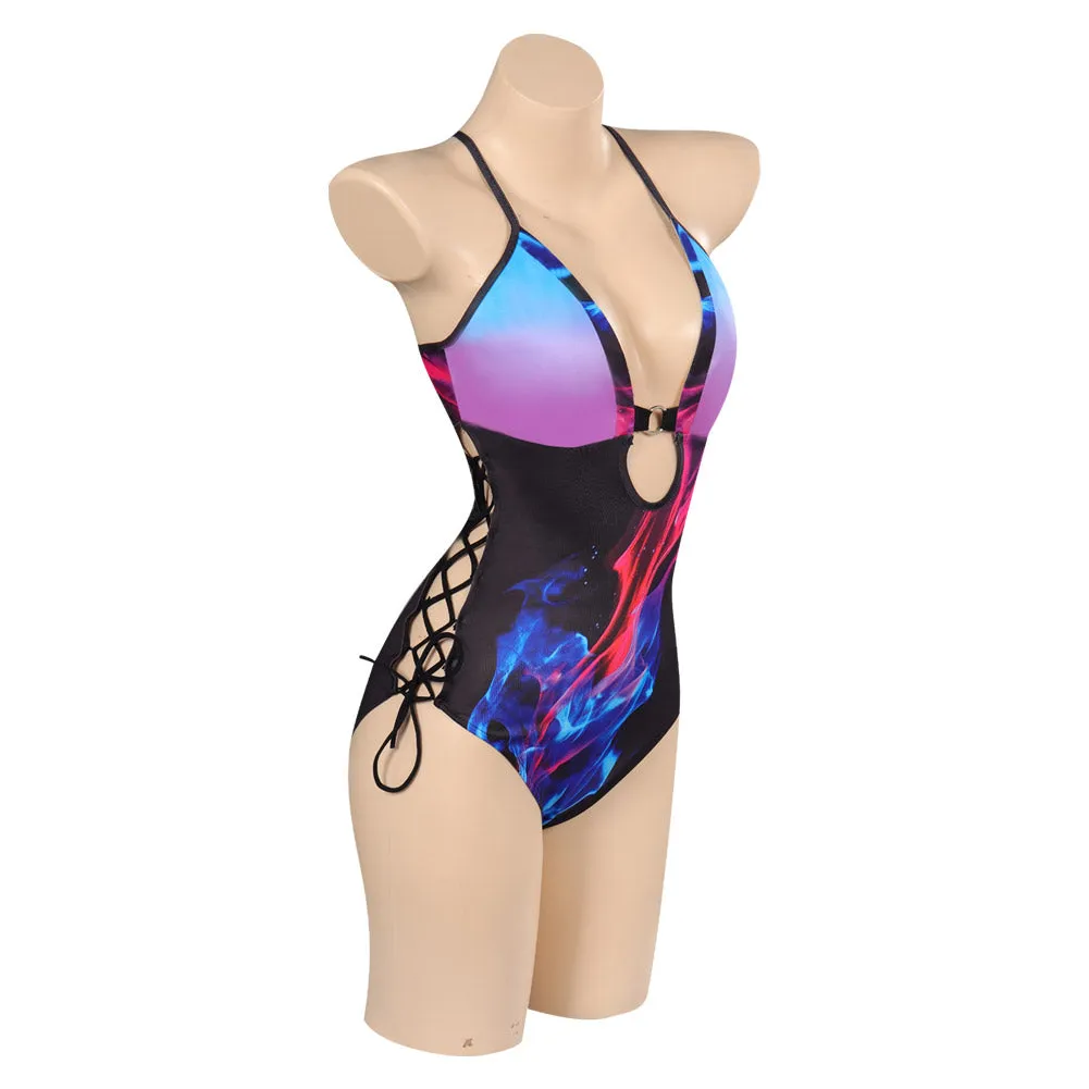 2023 Summer Printed One-Piece Swimsuits Cosplay Costume Halloween Carnival Party Disguise Suit