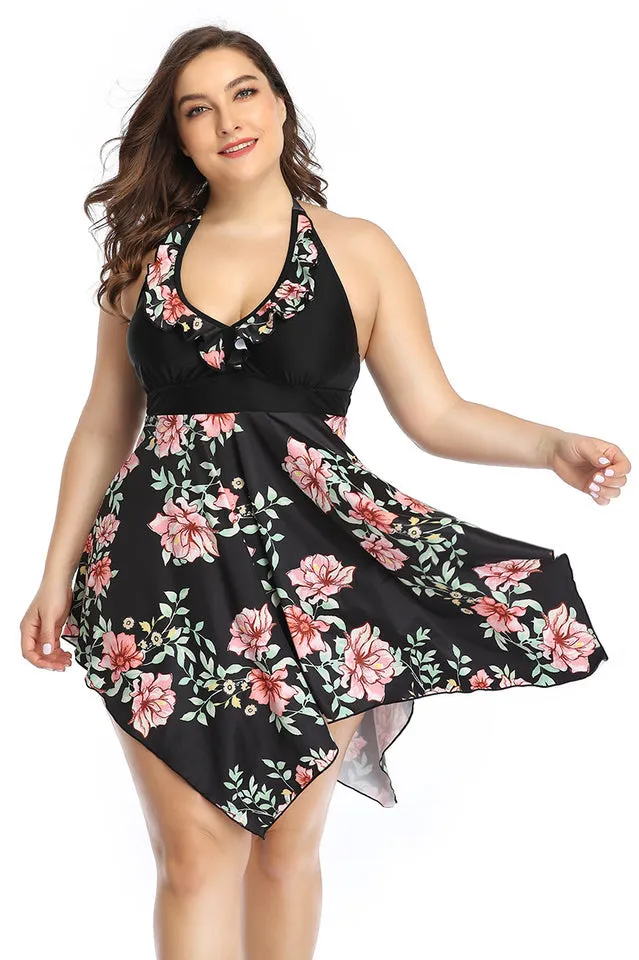 (2XL-6XL) Plus Size Tankini Swimsuit