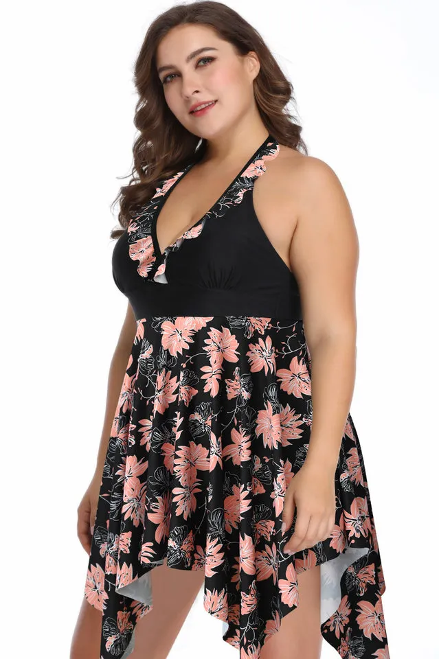 (2XL-6XL) Plus Size Tankini Swimsuit