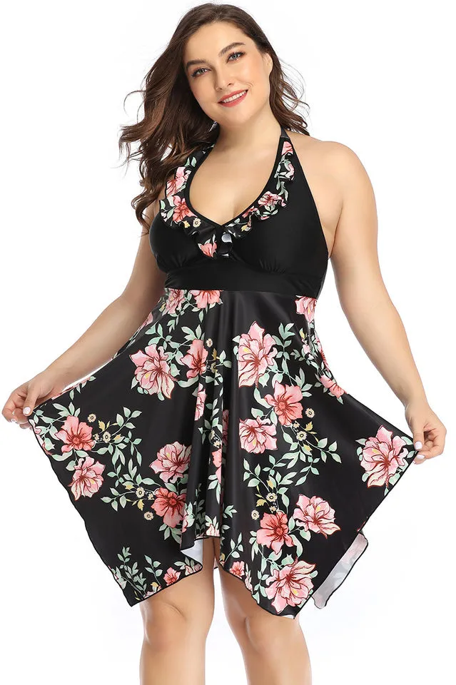 (2XL-6XL) Plus Size Tankini Swimsuit