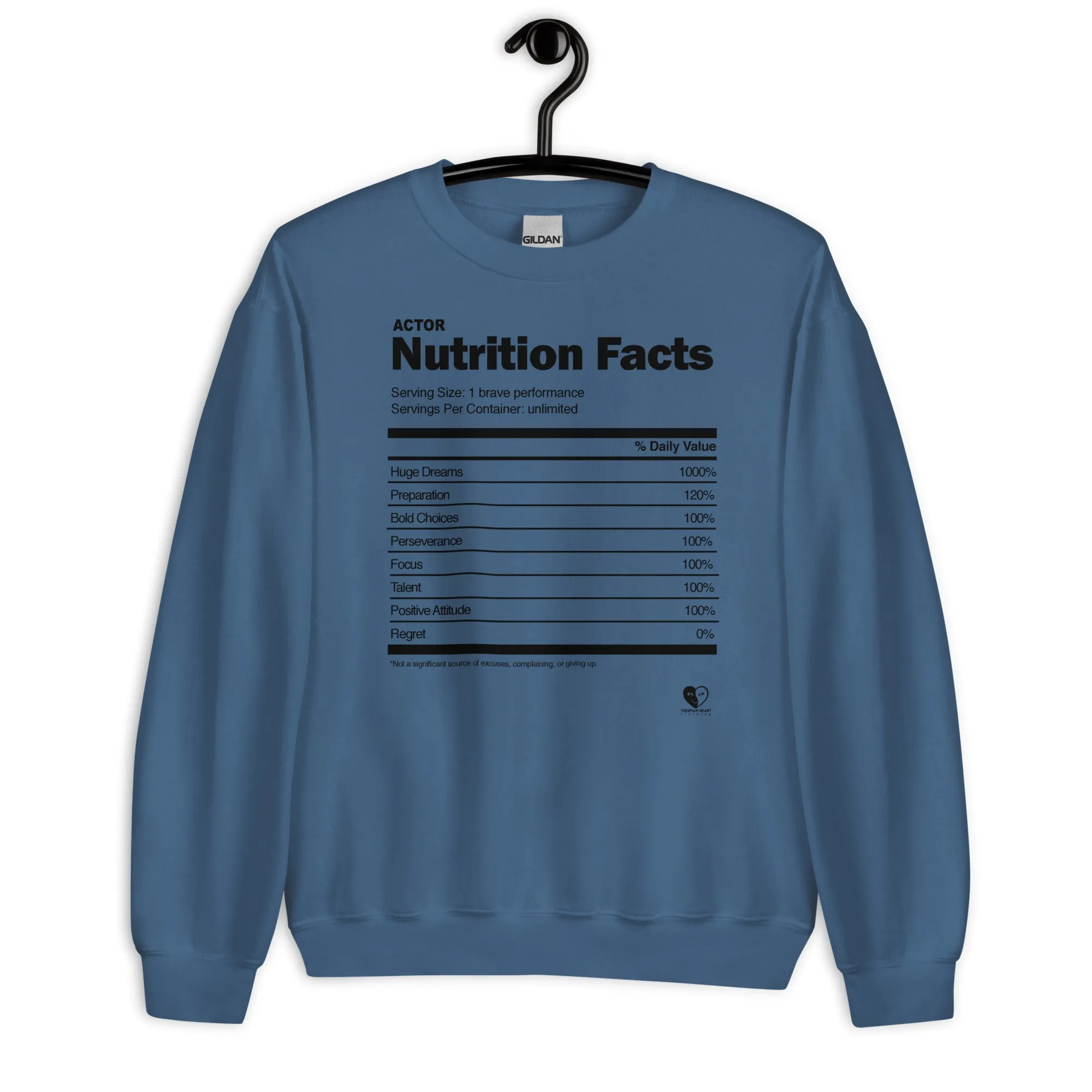 Actor Nutrition Facts - Printed Staple Unisex Crewneck Sweatshirt