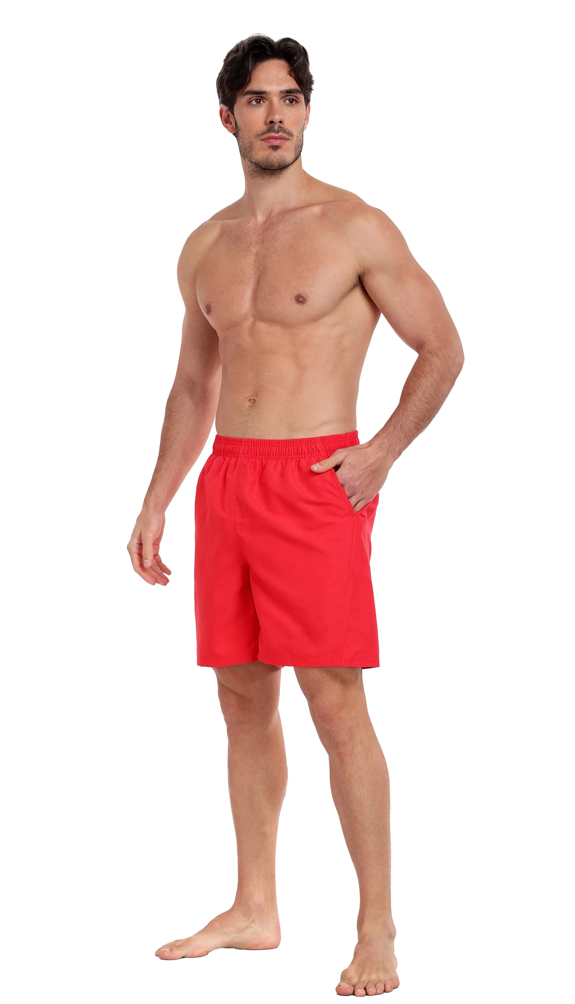Adoretex Men's Solid Swim Board Shorts Swim Trunks Mesh Liner (M0002)