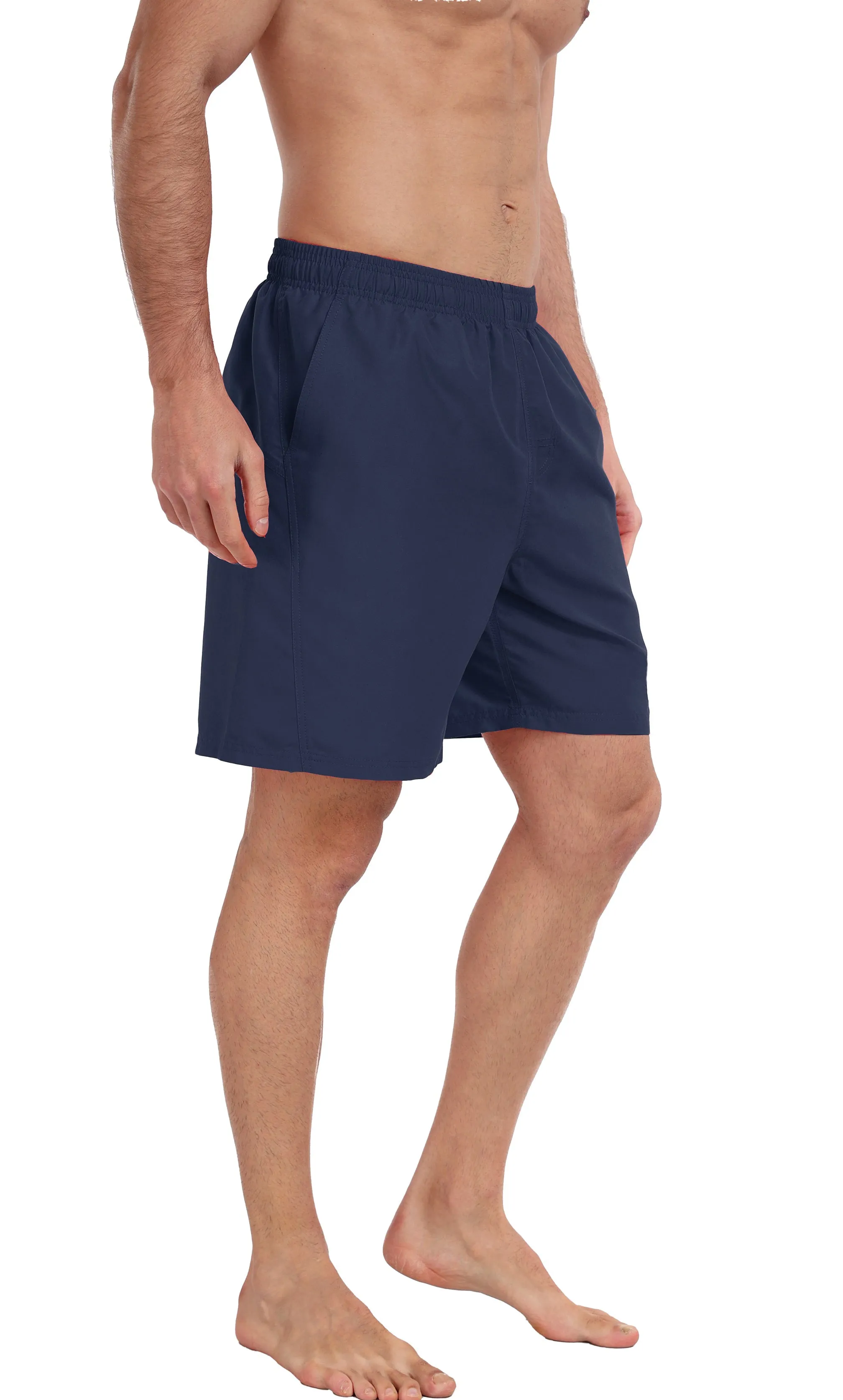 Adoretex Men's Solid Swim Board Shorts Swim Trunks Mesh Liner (M0002)