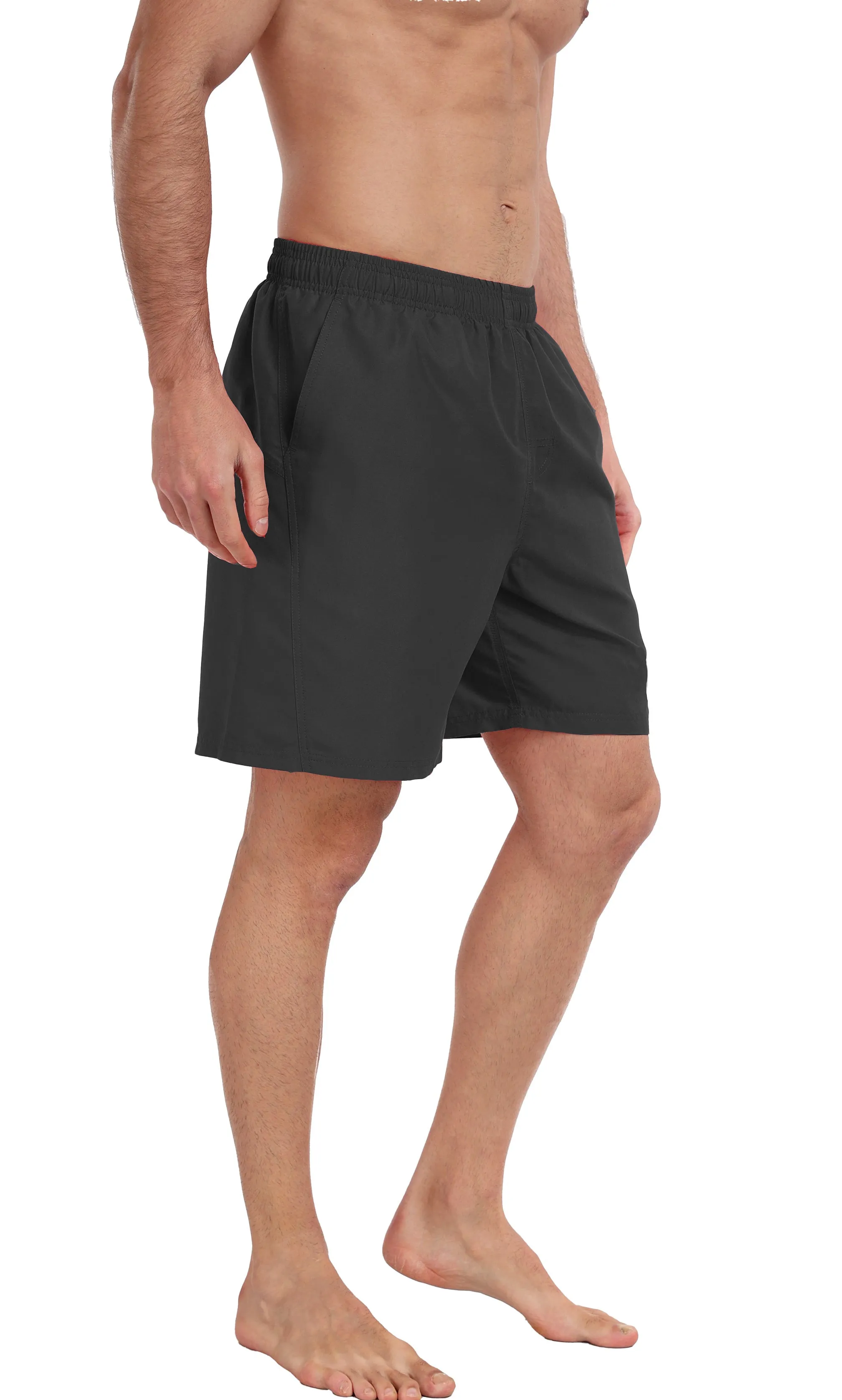 Adoretex Men's Solid Swim Board Shorts Swim Trunks Mesh Liner (M0002)