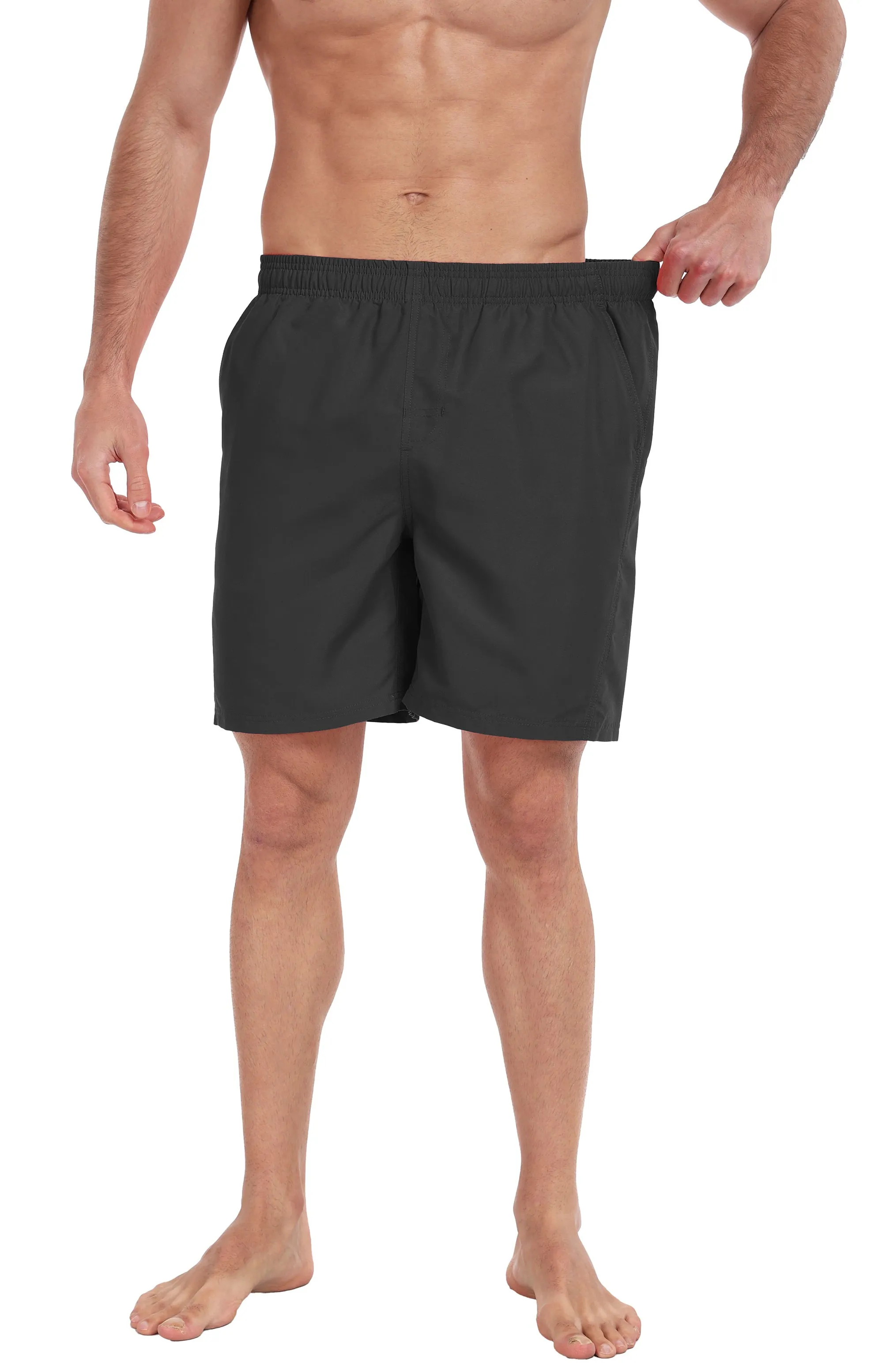 Adoretex Men's Solid Swim Board Shorts Swim Trunks Mesh Liner (M0002)