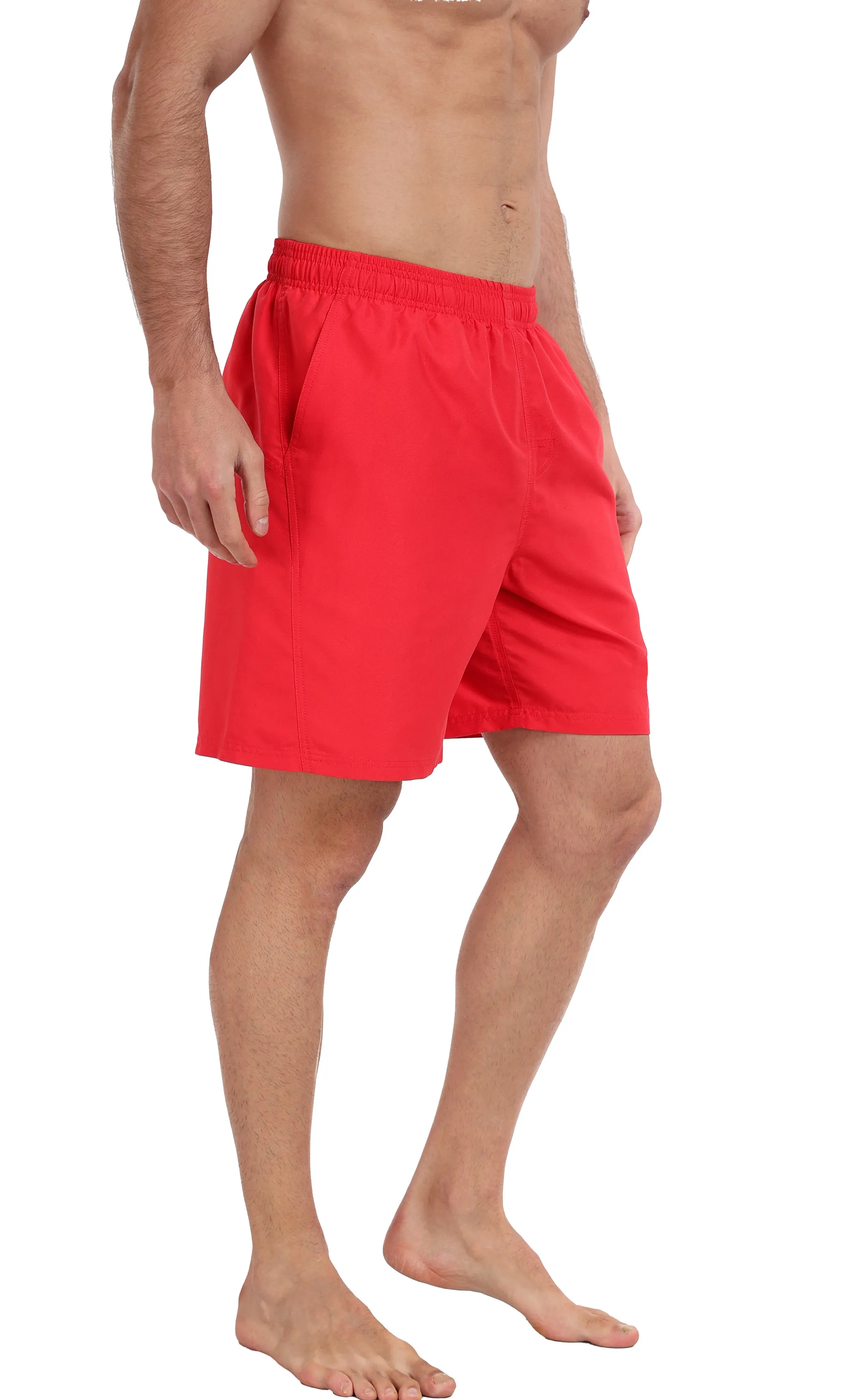 Adoretex Men's Solid Swim Board Shorts Swim Trunks Mesh Liner (M0002)