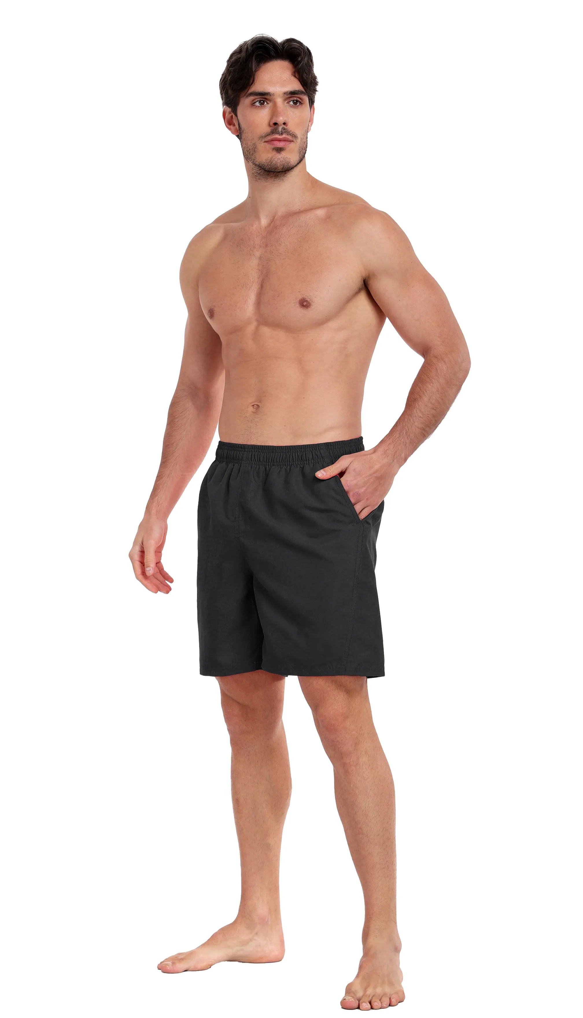Adoretex Men's Solid Swim Board Shorts Swim Trunks Mesh Liner (M0002)