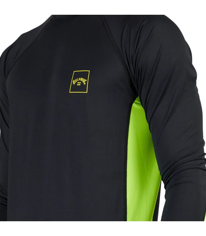 Airlite Stacked Pf Ls Mens Black/Neon Yellow
