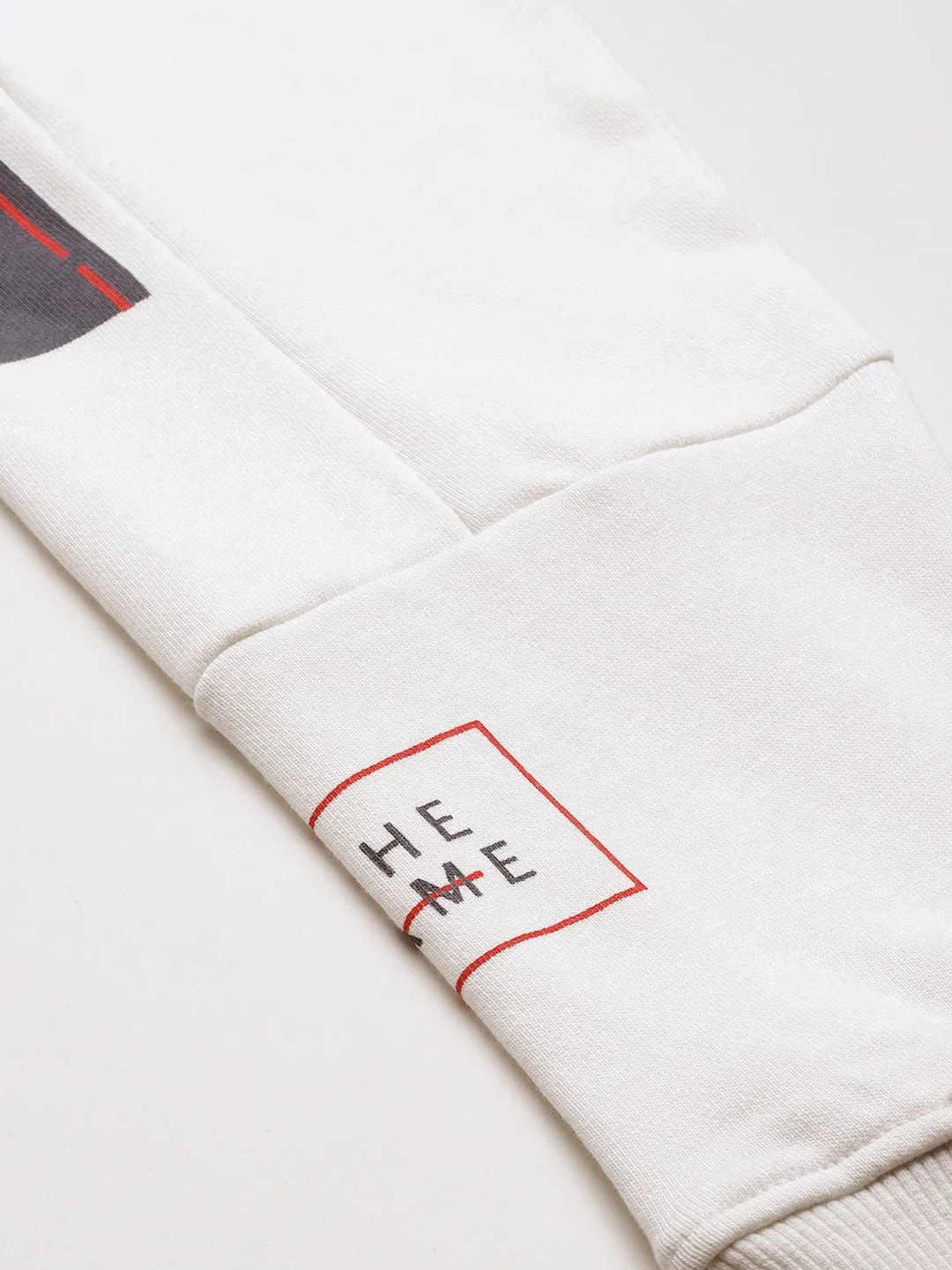 Alcis Men White Hooded Sweatshirt