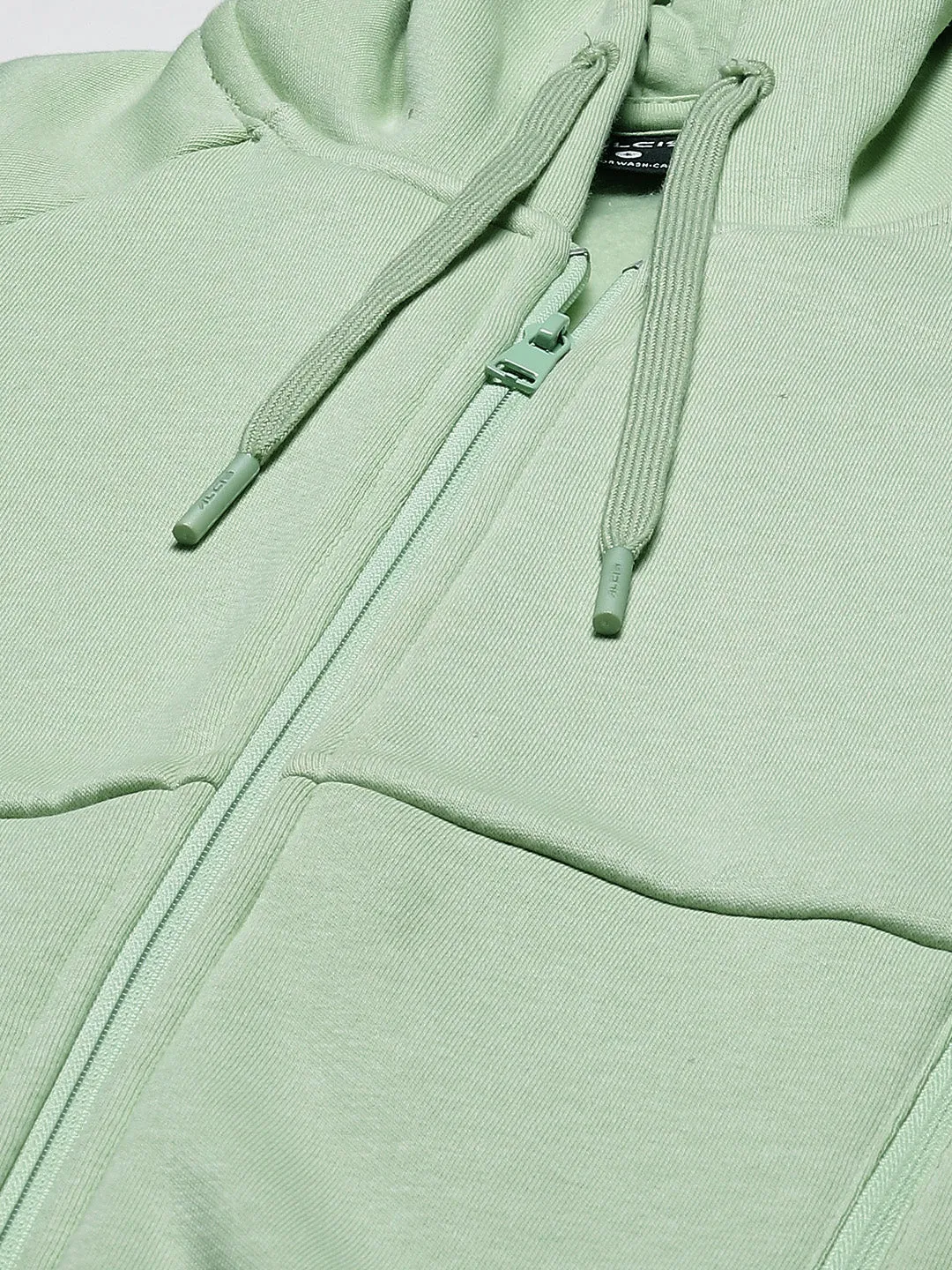 Alcis Women Sea Green Hooded Sweatshirt