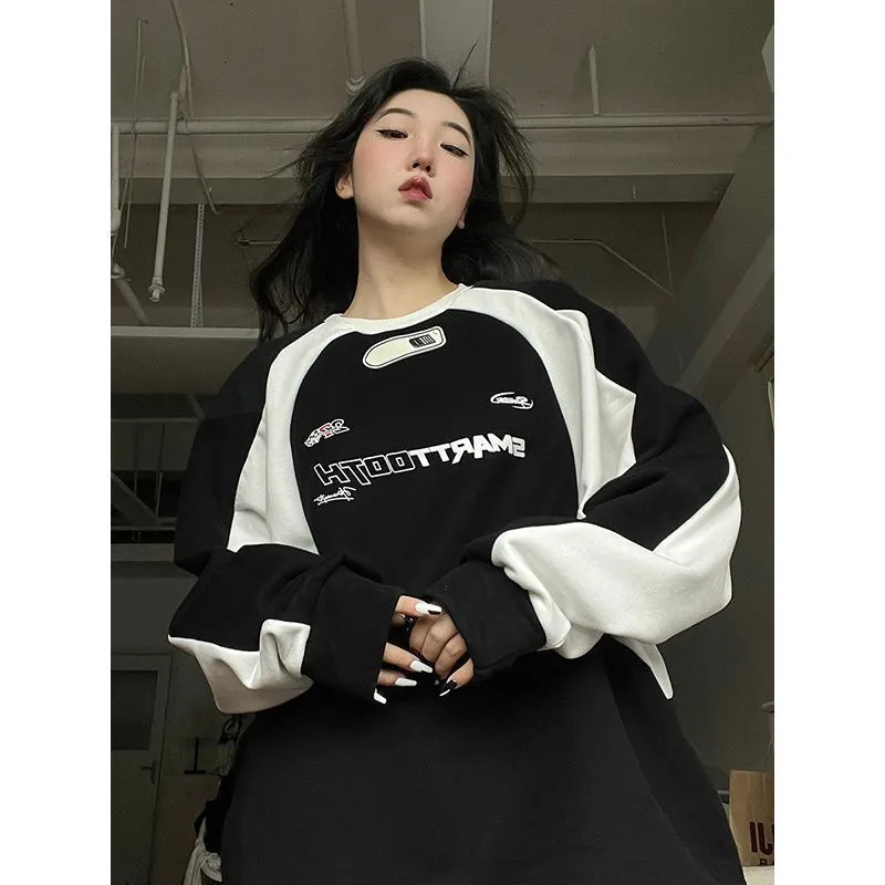 Alice Two-Tone Racer Prints Sweatshirts - 2 Colors