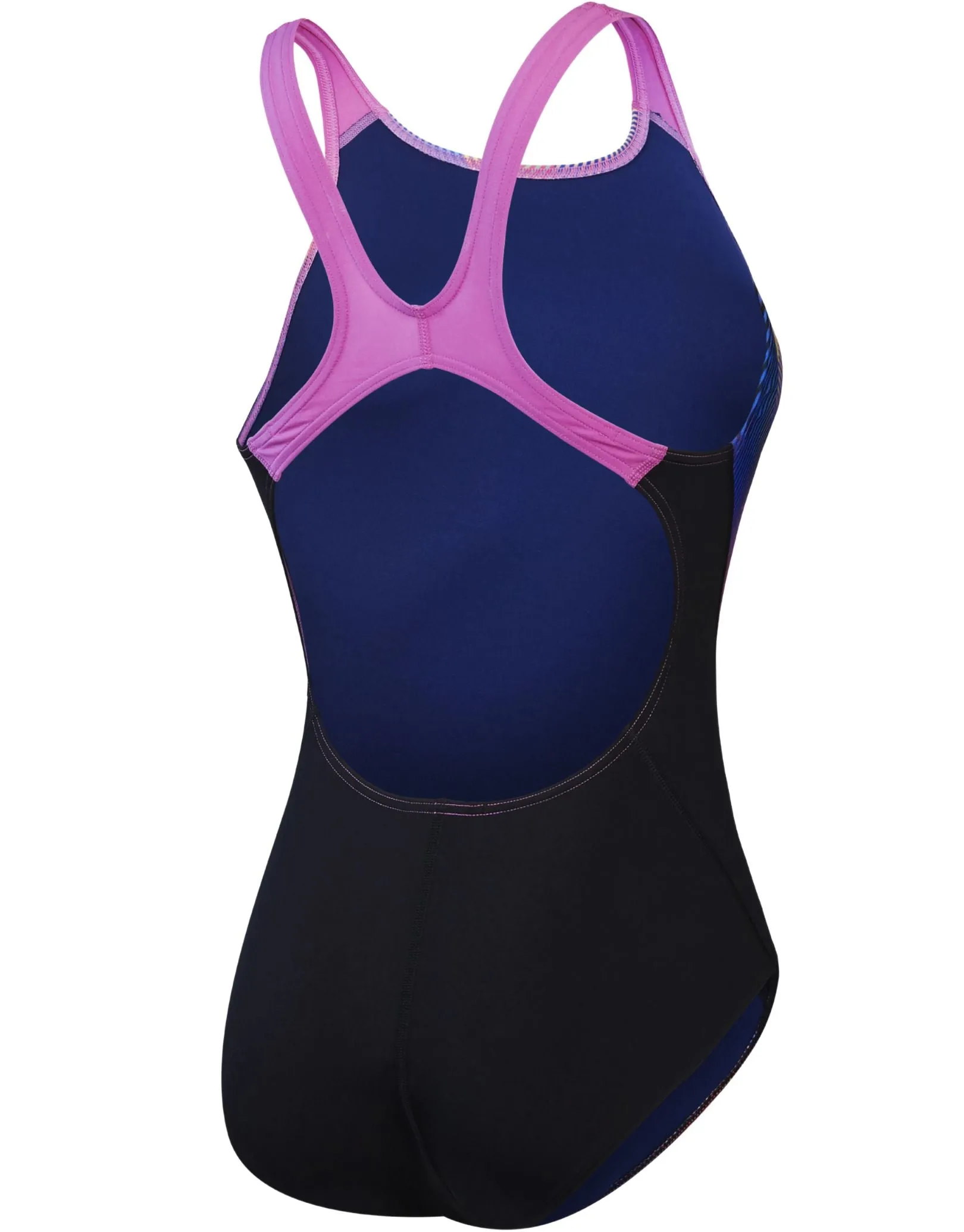 Allover Digital Recordbreaker Swimsuit - Black/Pink/Blue