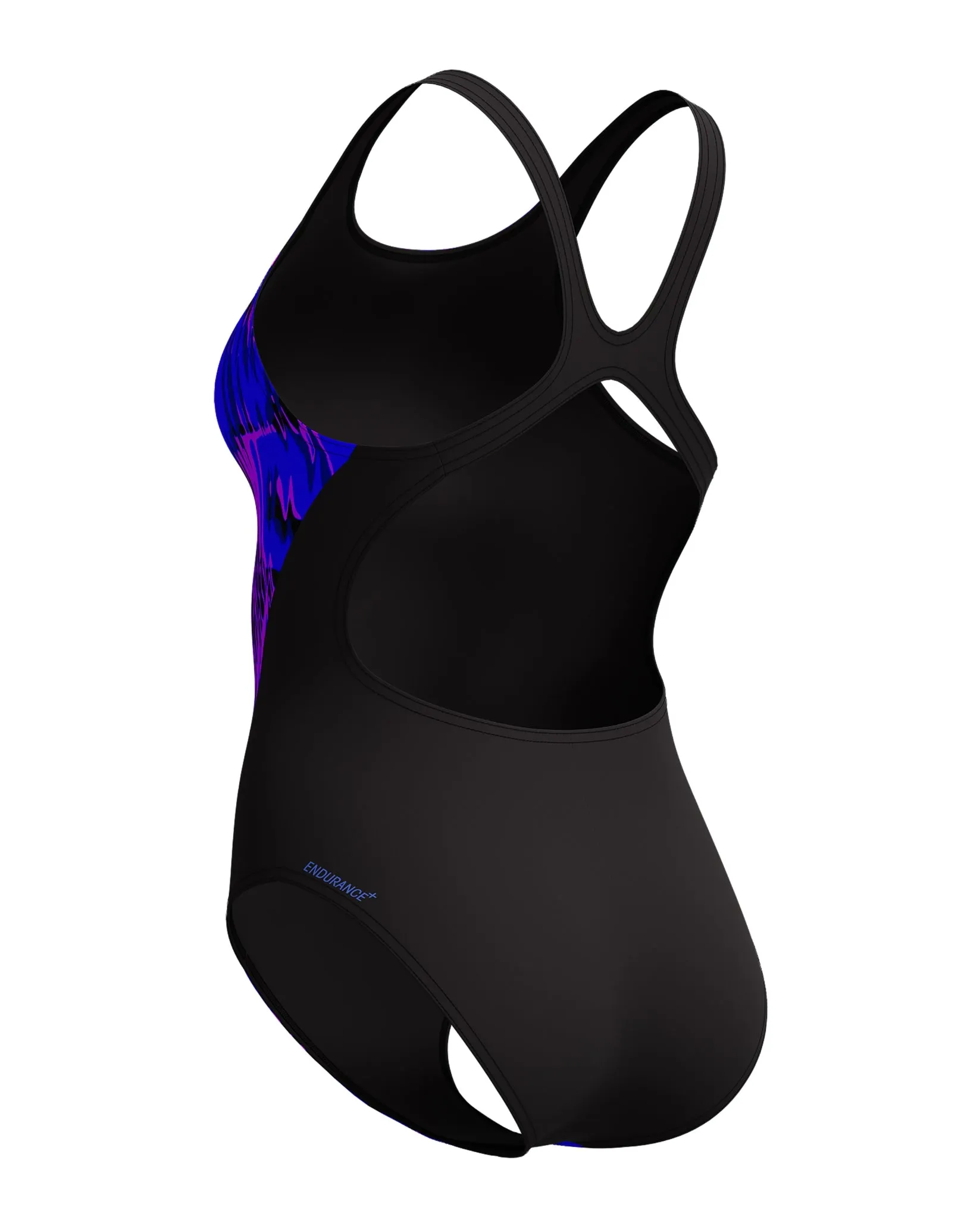 Allover Digital Recordbreaker Swimsuit - Blue/Black