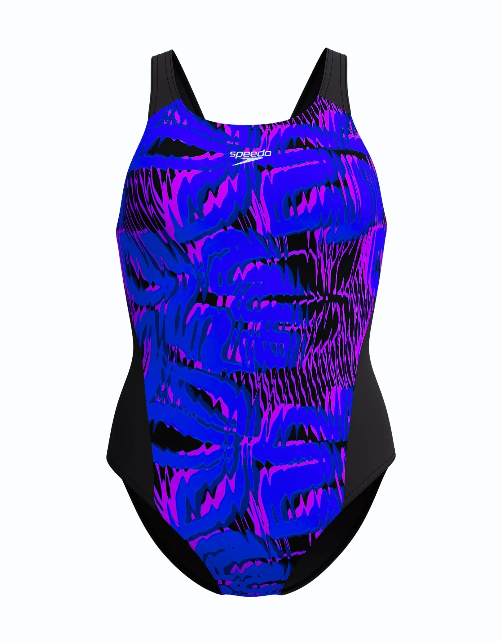 Allover Digital Recordbreaker Swimsuit - Blue/Black