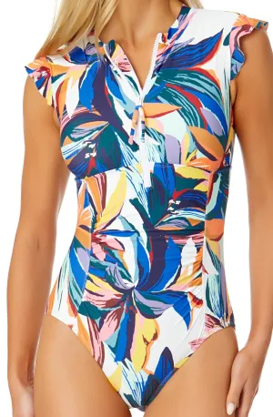 Anne Cole Riveria Flutter Zip One Piece