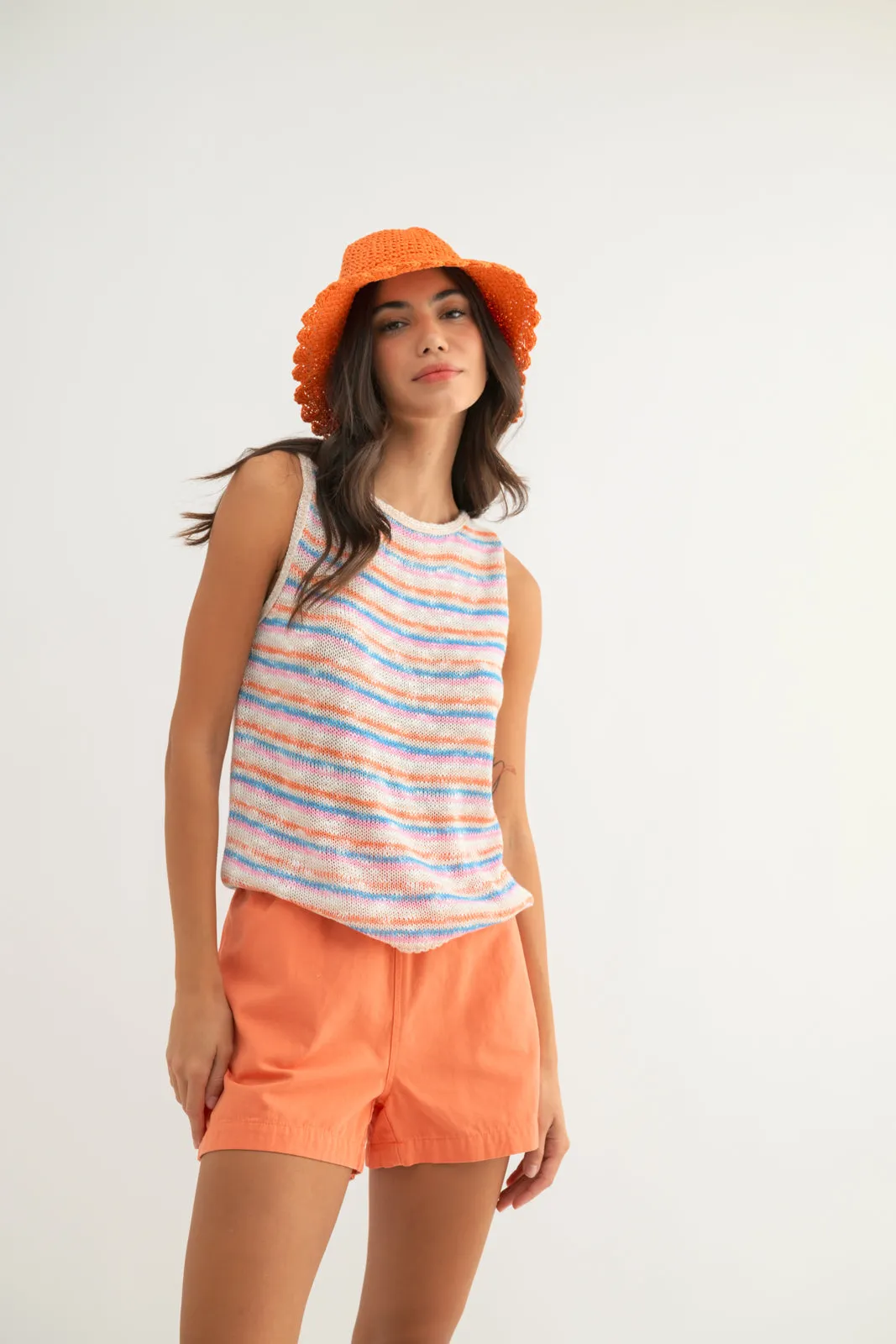 Annie Striped Sweater Tank