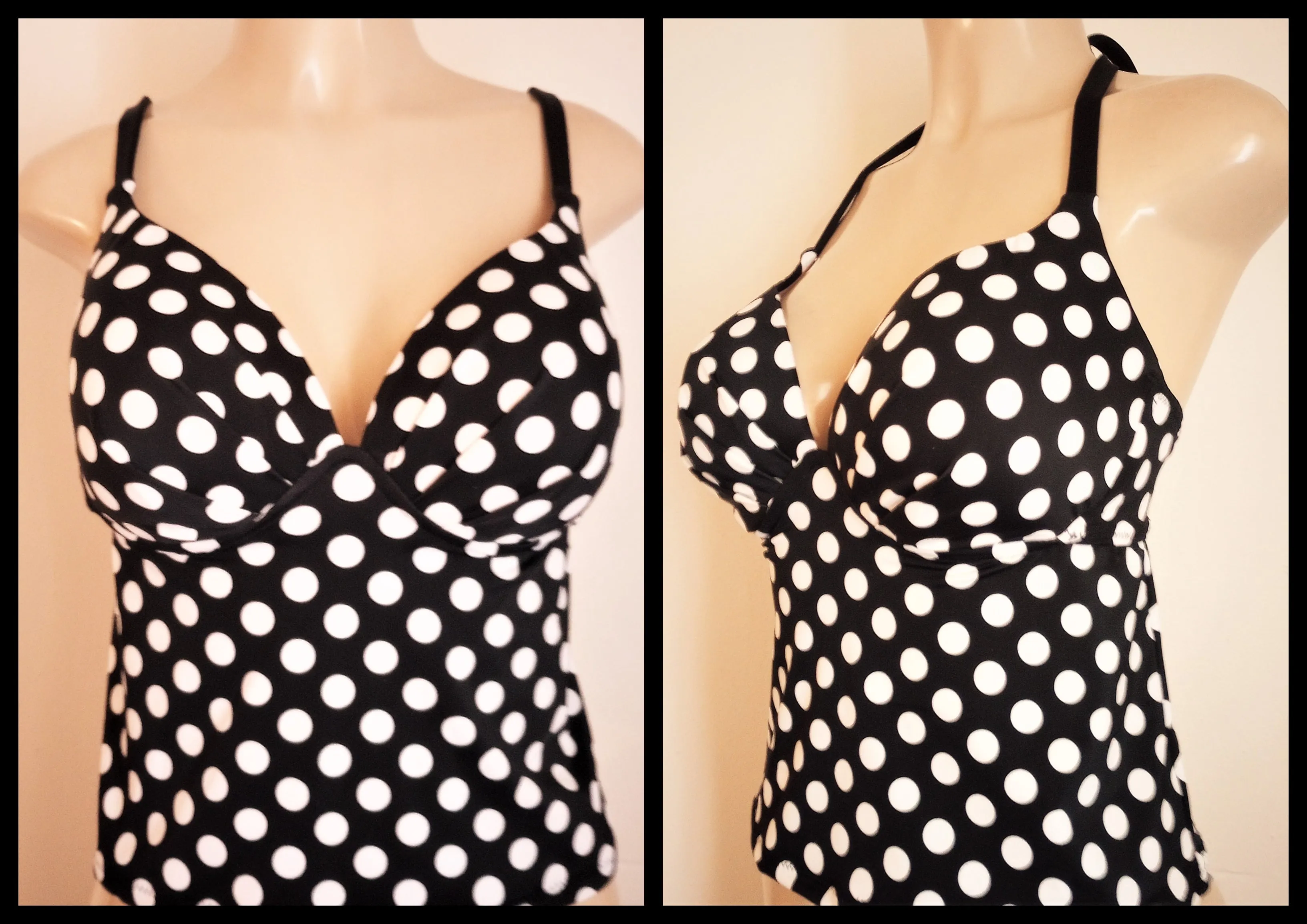 Apron Back Underwire Push Up Tankini Tops
