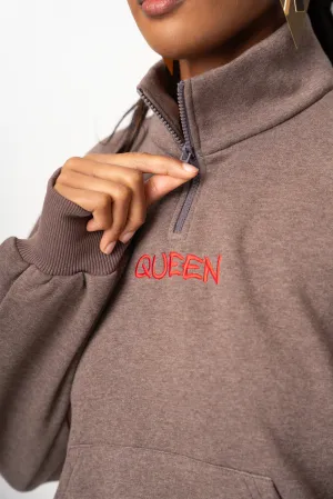 ASH BROWN QUEEN Plush fleece Pullover