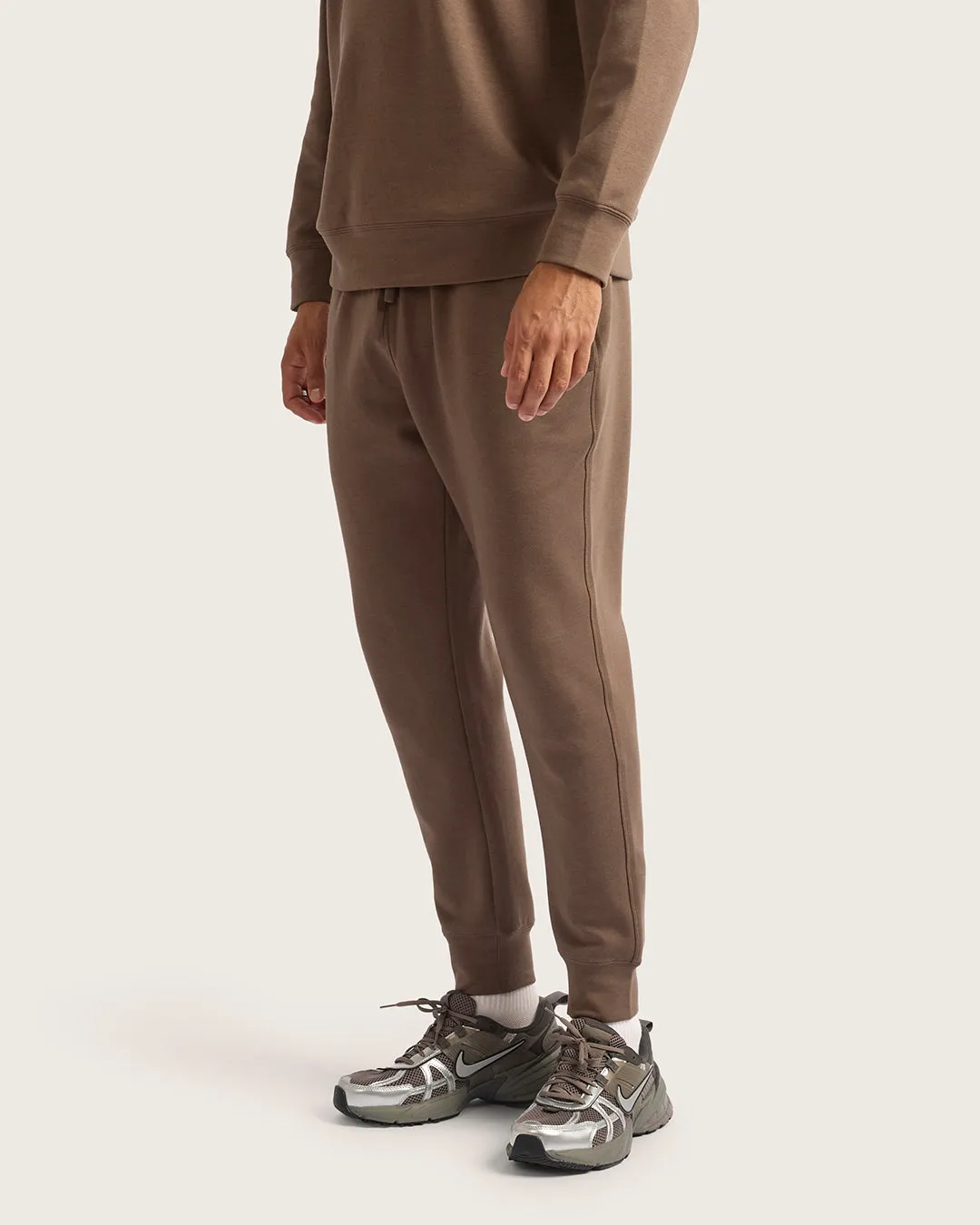Bamboo CloudKnit Men's Cuffed Sweat Pants - Oyster