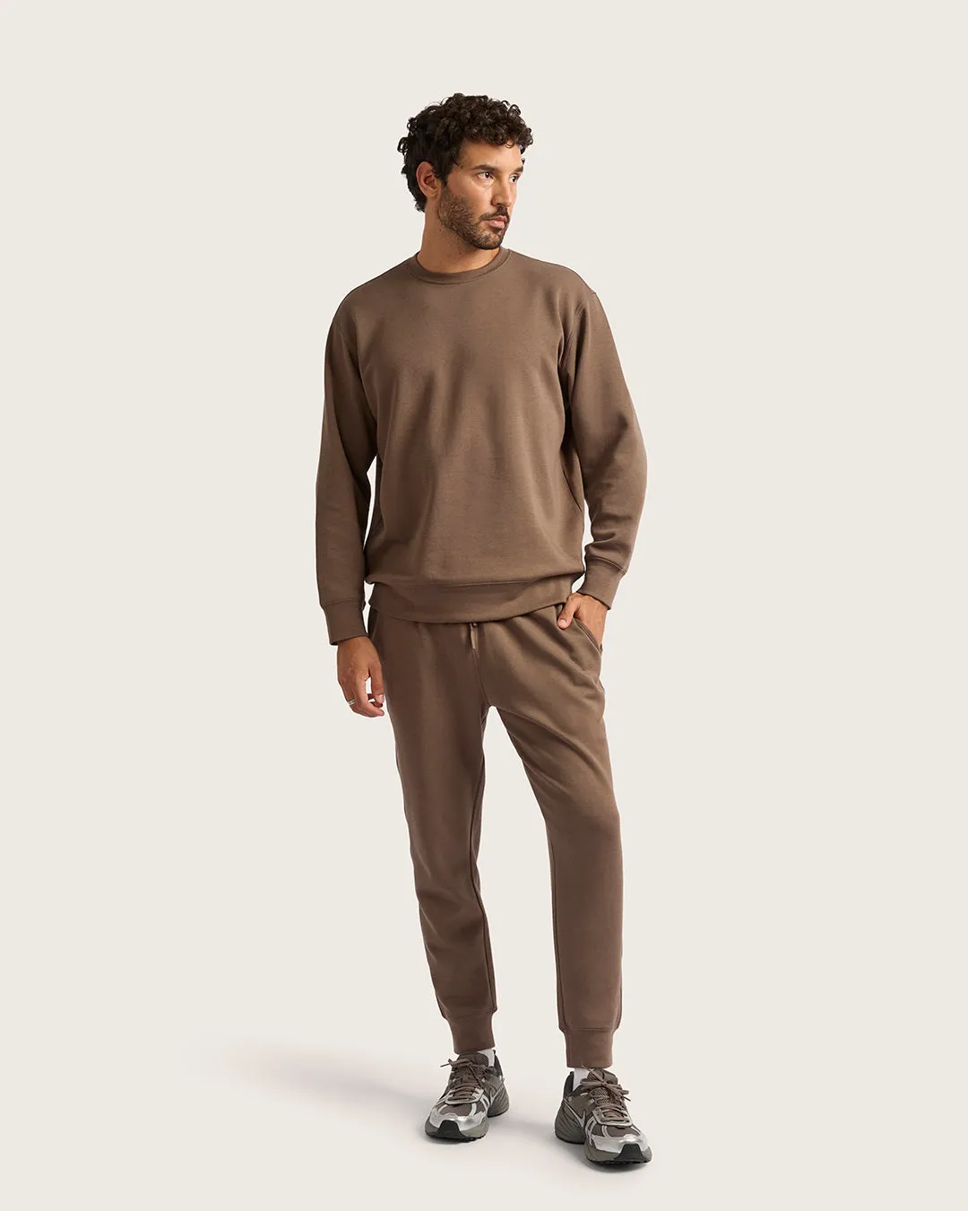 Bamboo CloudKnit Men's Cuffed Sweat Pants - Oyster