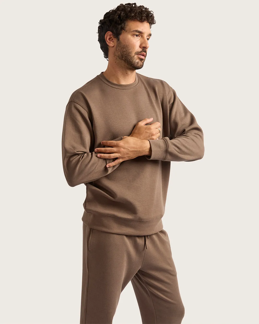 Bamboo CloudKnit Men's Cuffed Sweat Pants - Oyster