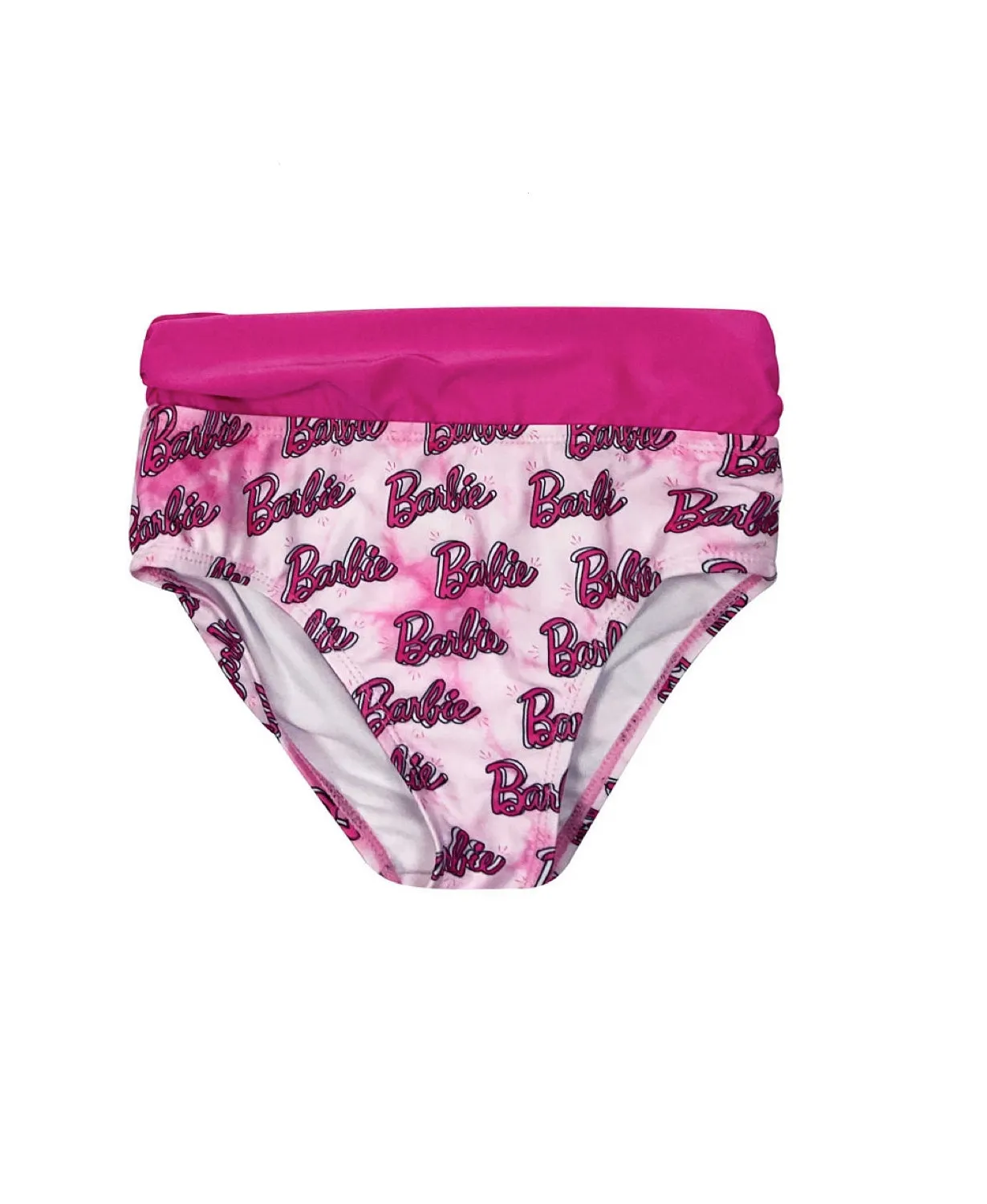 Barbie Girls Swimsuit Pink Tie Dye Rashguard and Bikini Bottom Set Two Piece