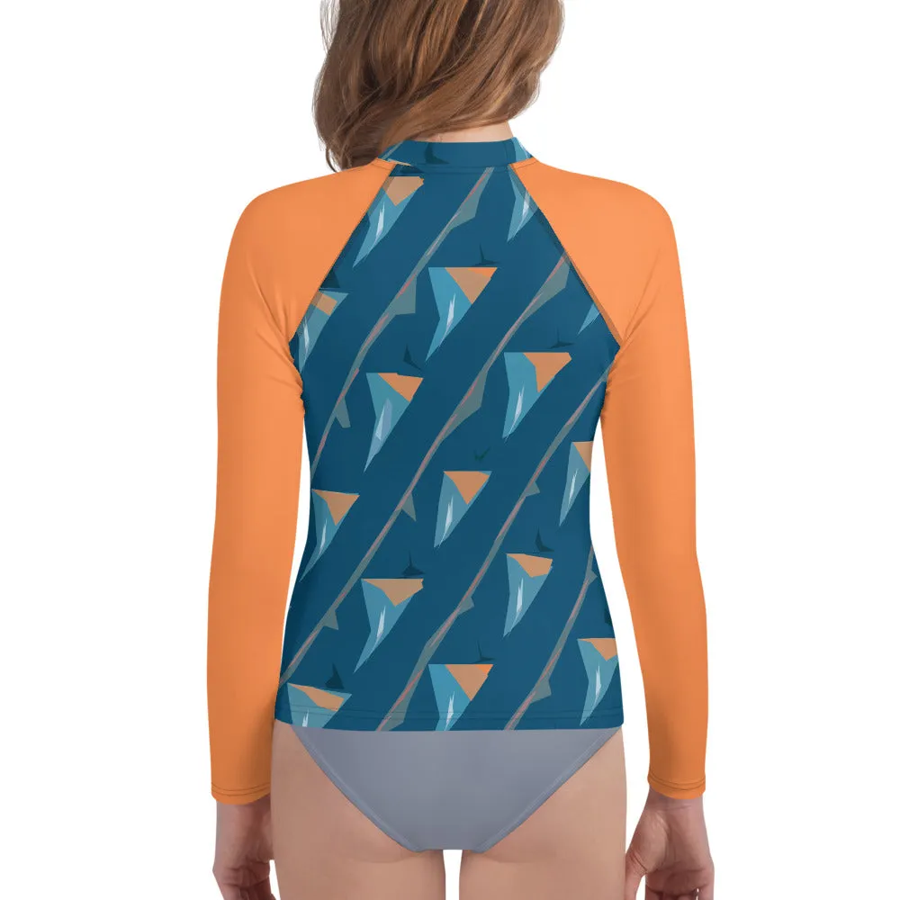 Bay Jetties Young Women's Long-Sleeve Rash Guard