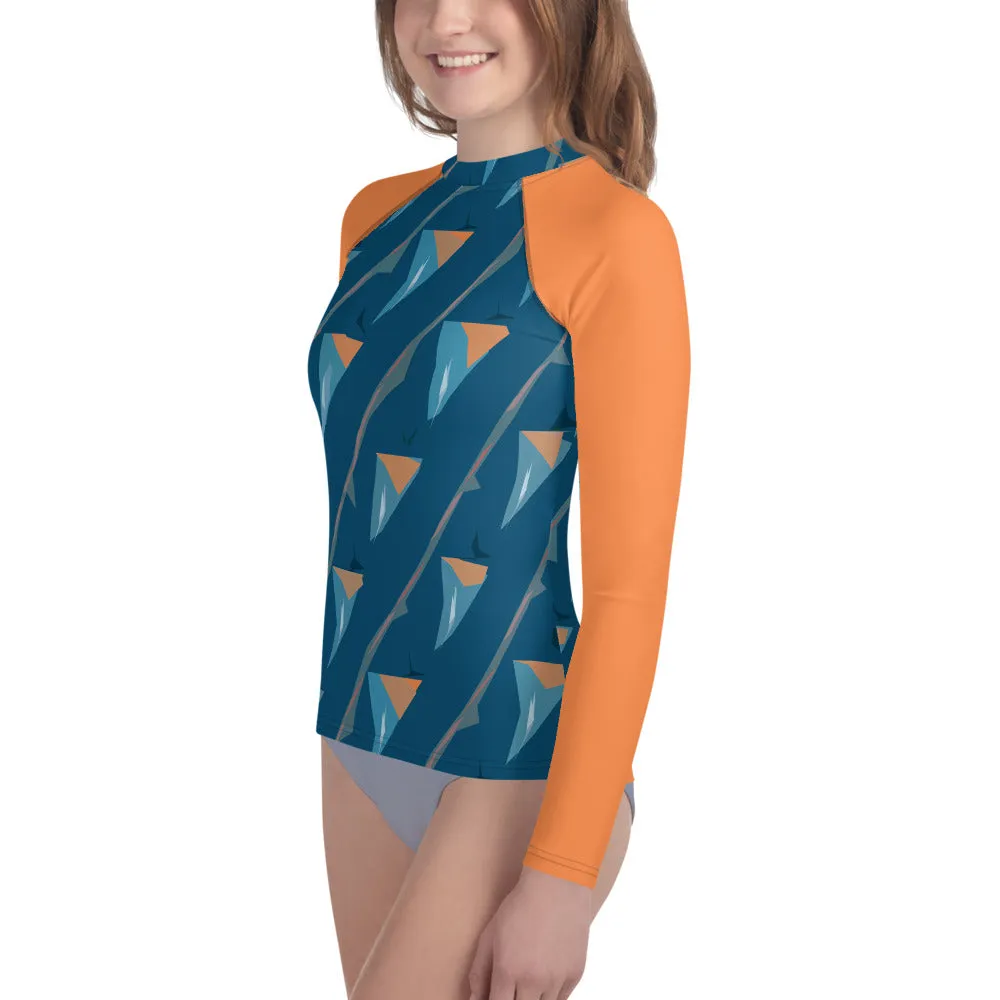 Bay Jetties Young Women's Long-Sleeve Rash Guard
