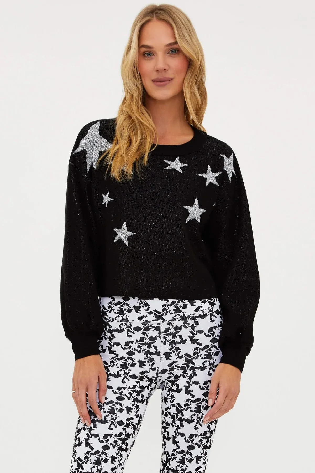 Beach Riot Ava Silver Star Sweater as seen on Malin Andersson