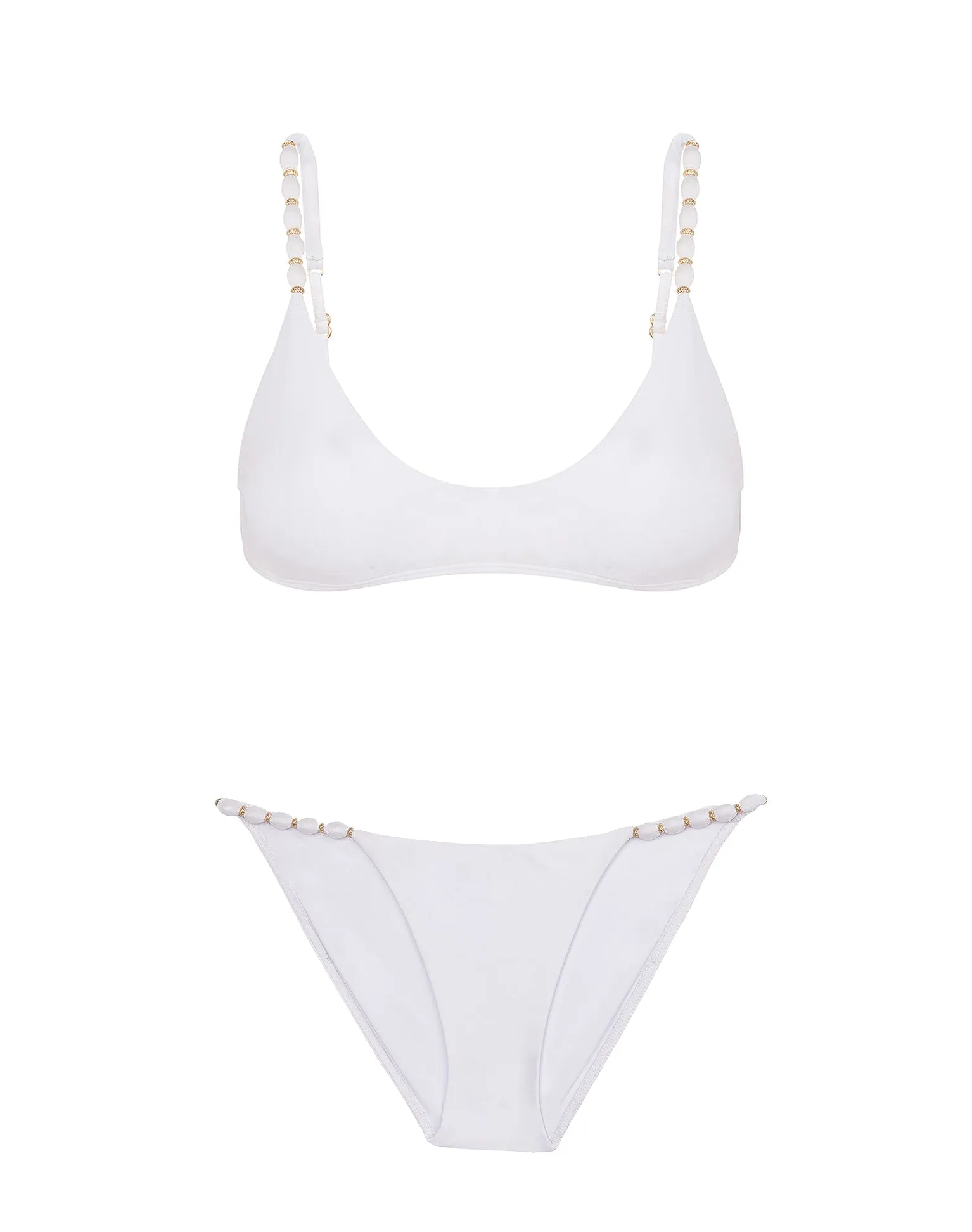 Beads String Bottom - White