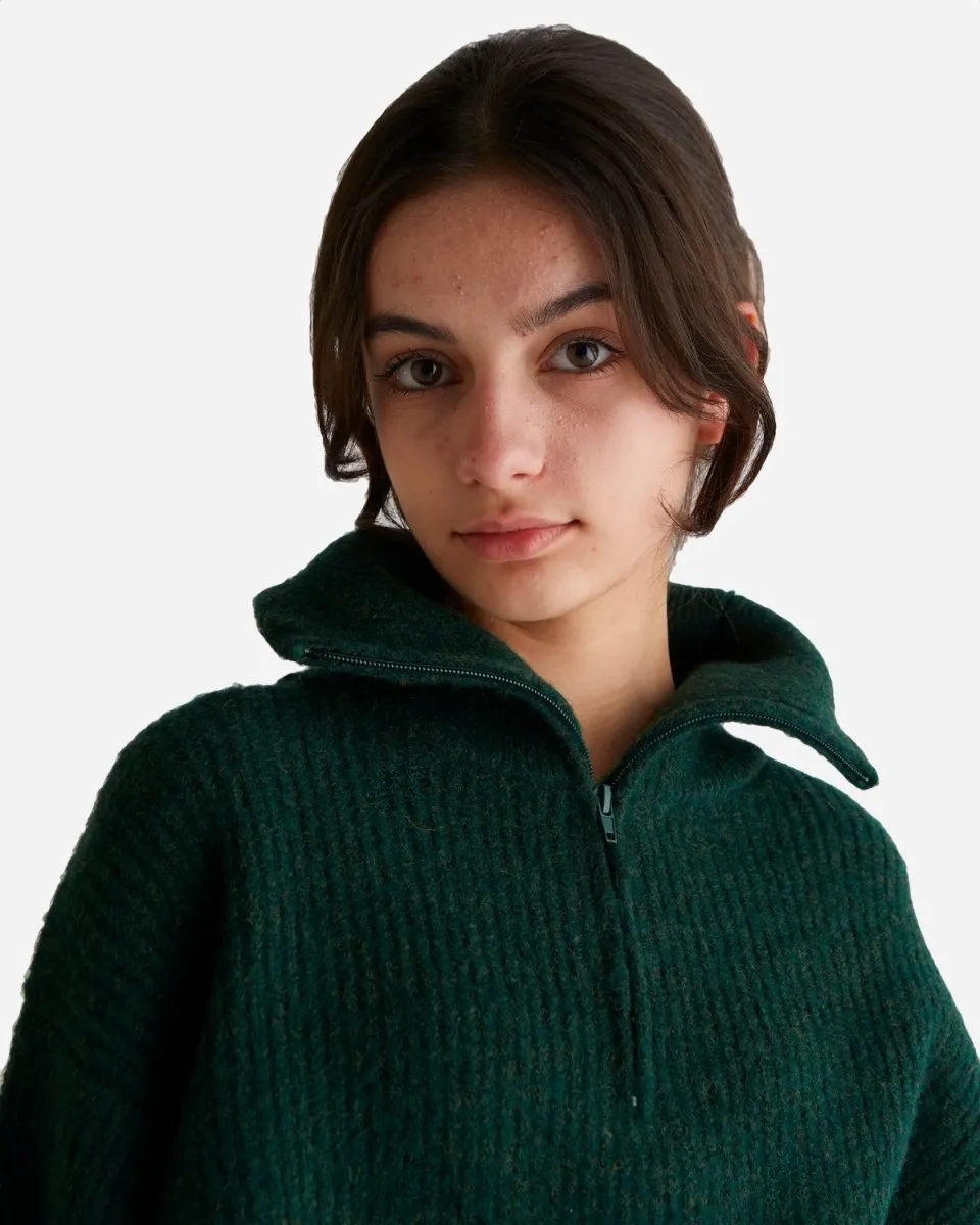 Berna Half Zip Knit - Green
