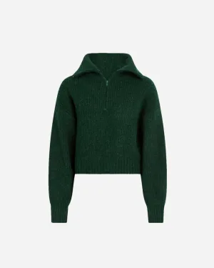 Berna Half Zip Knit - Green