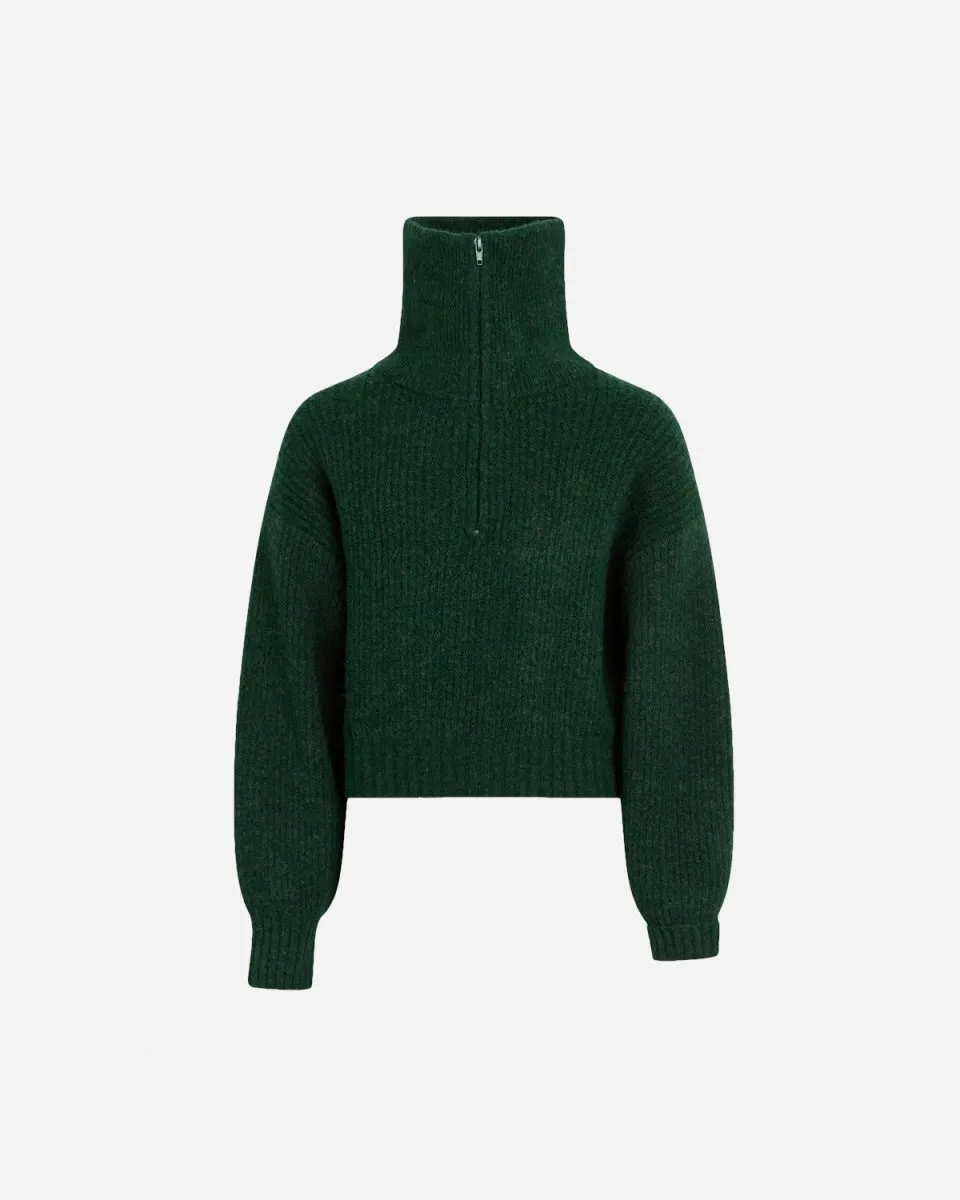 Berna Half Zip Knit - Green