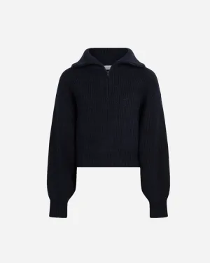 Berna Half Zip Knit - Navy