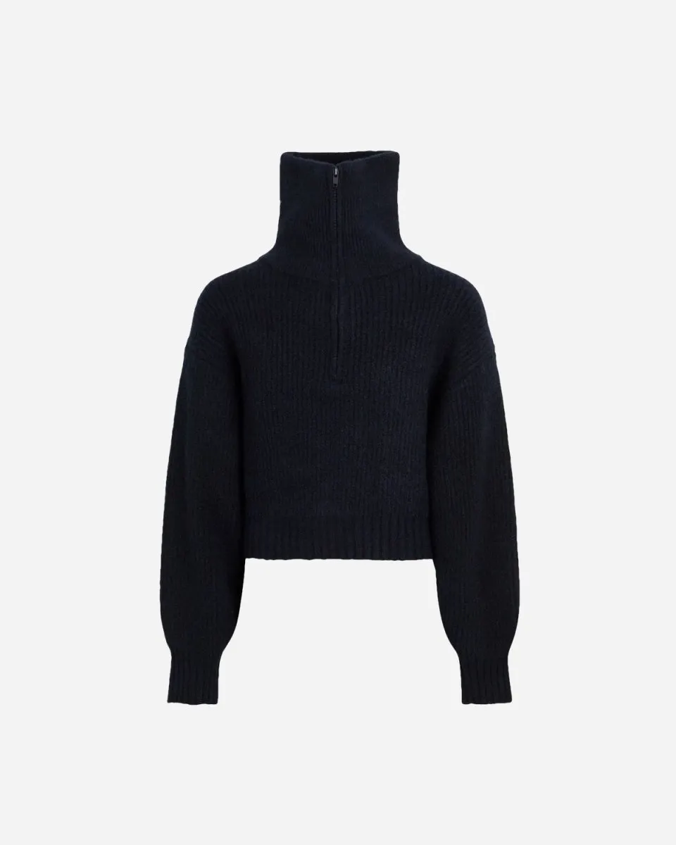 Berna Half Zip Knit - Navy