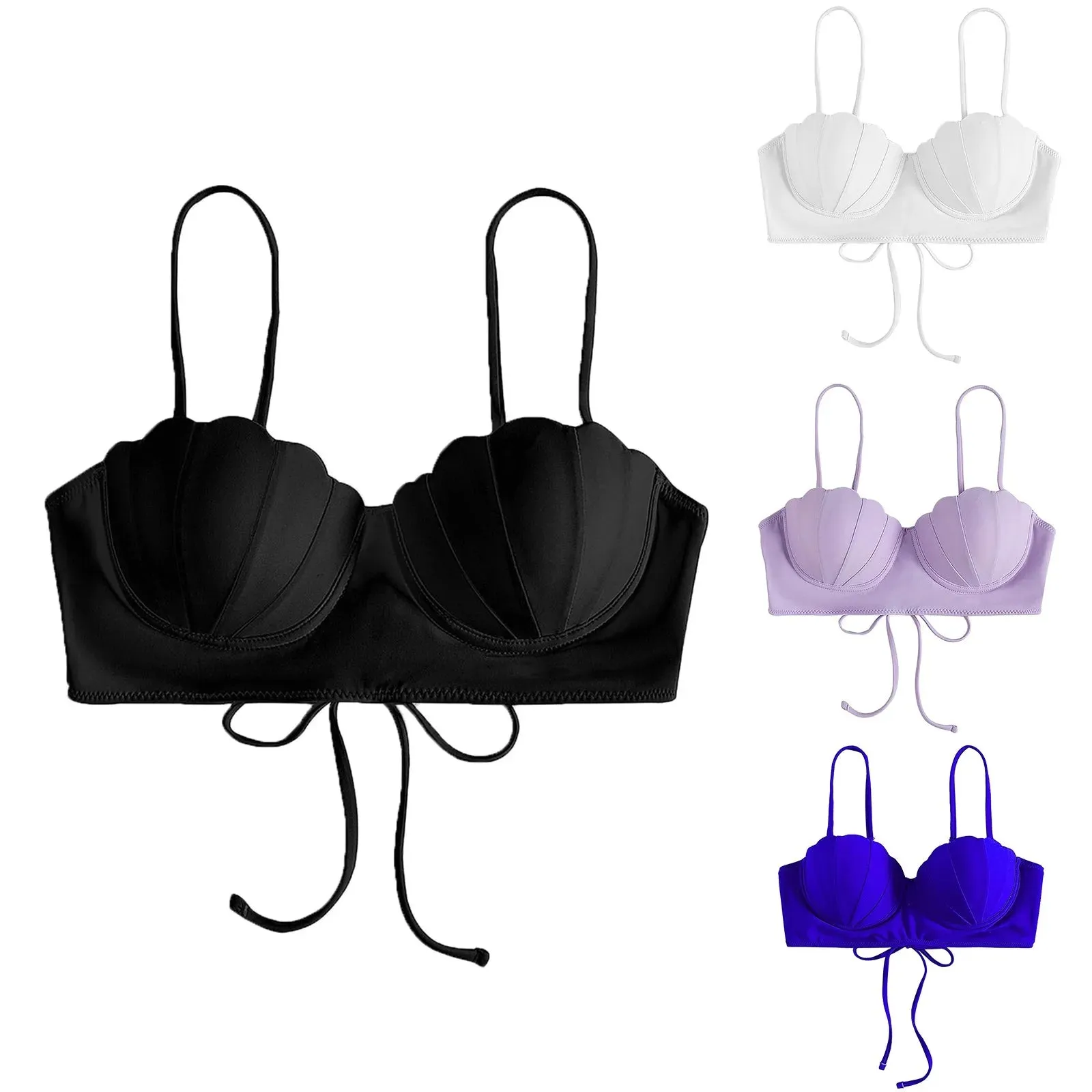 Bikini Women Strappy Seashell Bikini Top