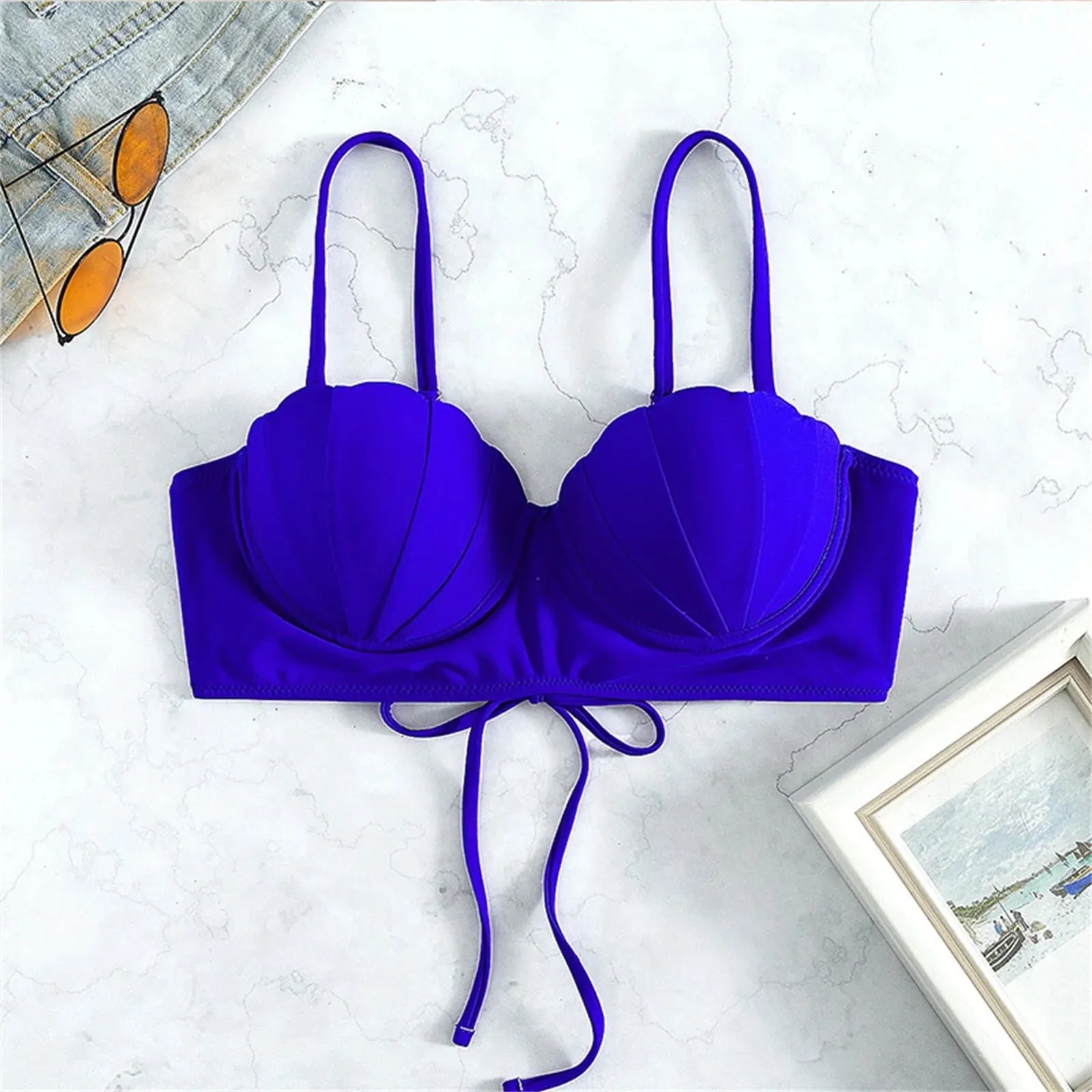 Bikini Women Strappy Seashell Bikini Top