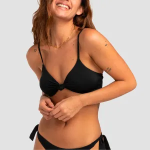 Billabong Sol Searcher Triangle Bikini Top Black Pebble - Womens