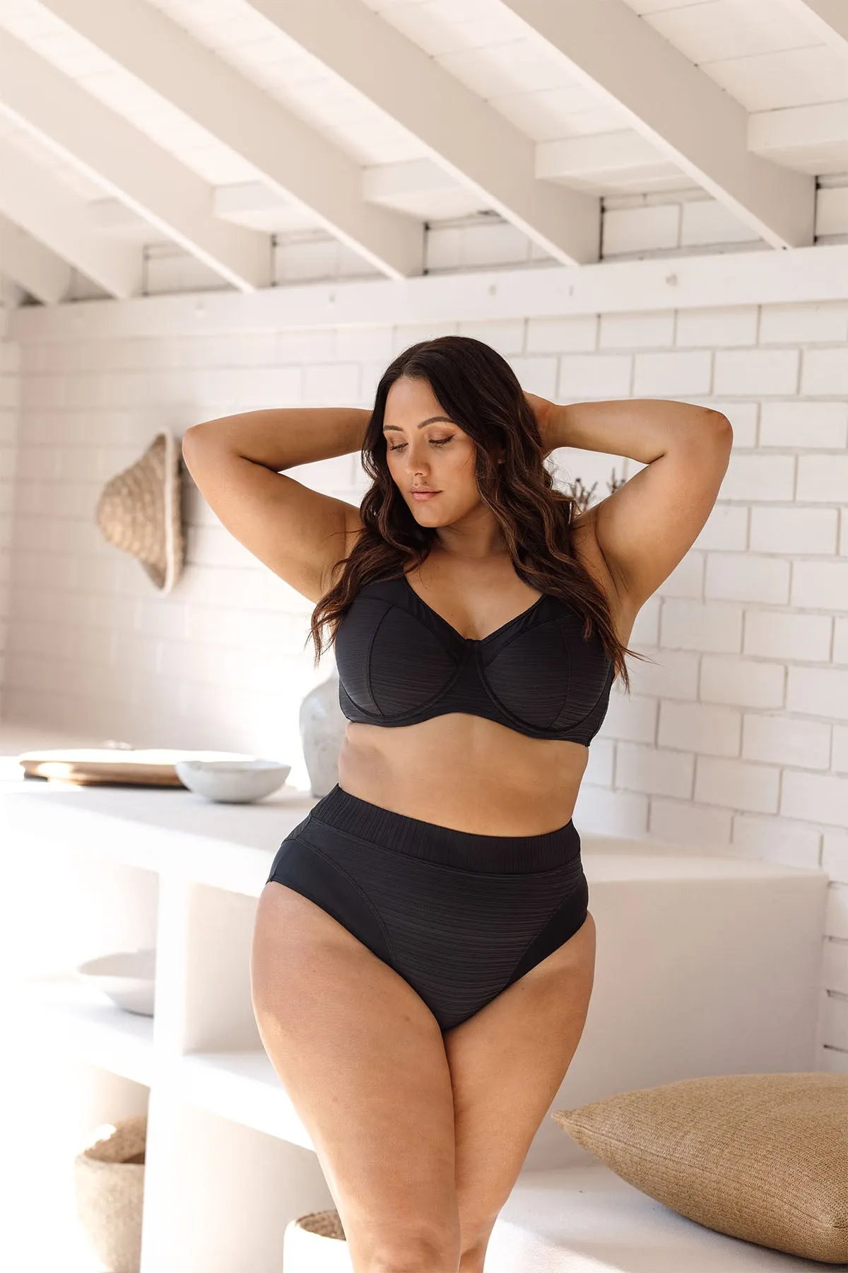 Black Aria Giotto High Waist Swim Pant