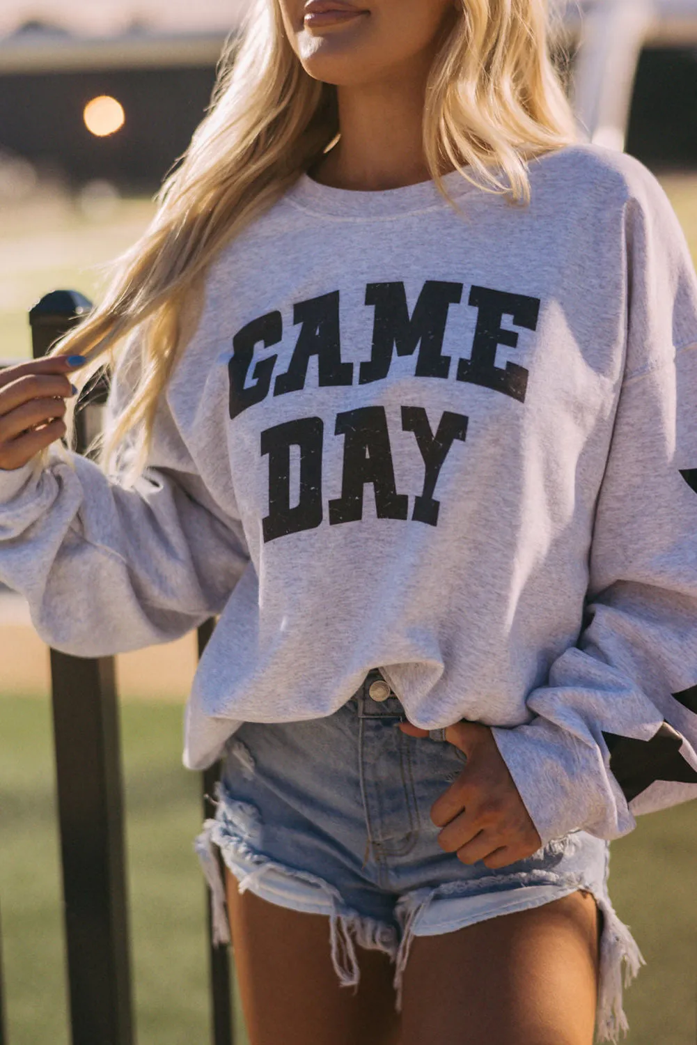 Black Game Day Graphic Sweatshirt