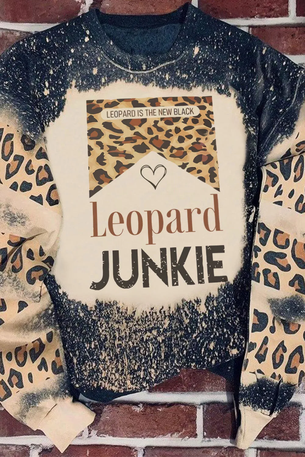 Black Leopard JUNKIE Crew Neck Sweatshirt