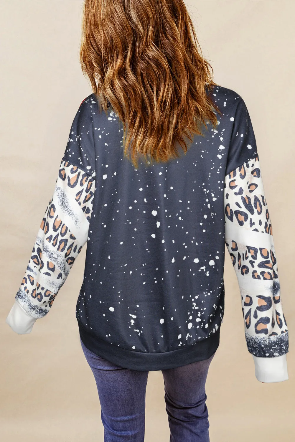 Black Leopard JUNKIE Crew Neck Sweatshirt