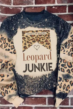 Black Leopard JUNKIE Crew Neck Sweatshirt