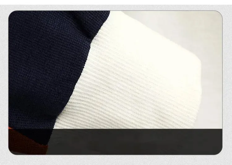 Black White Patchwork Sweatshirt Men's Hoodie
