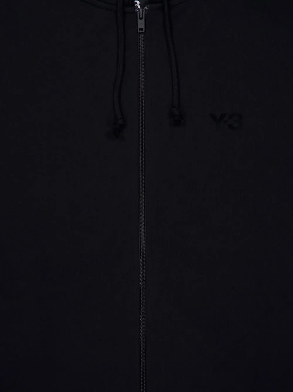Black Zip-Up Hooded Sweatshirt