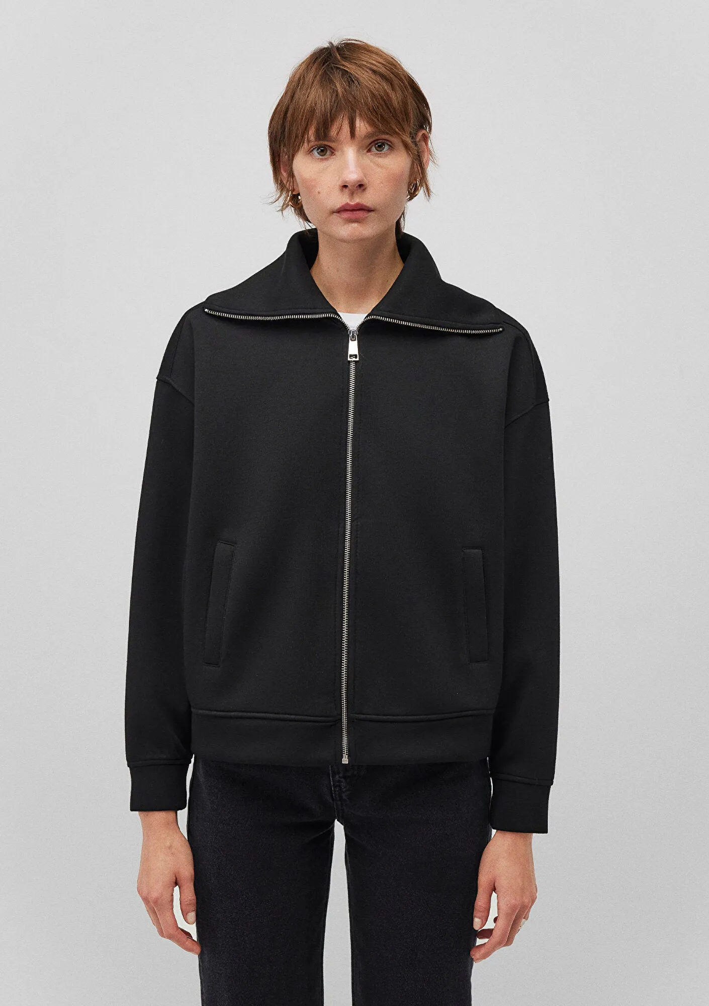 Black Zip Up Sweatshirt