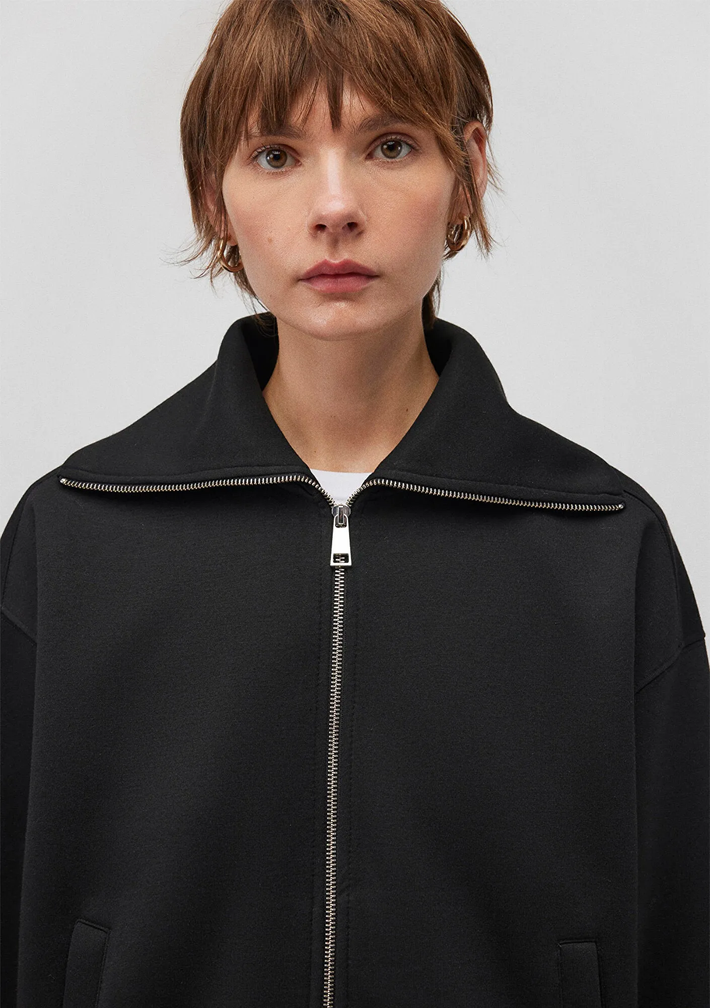 Black Zip Up Sweatshirt