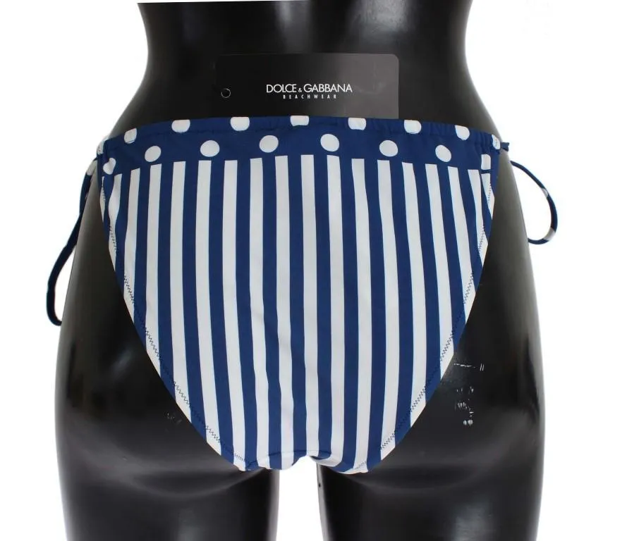 Blue Polka Dot Bikini Bottoms