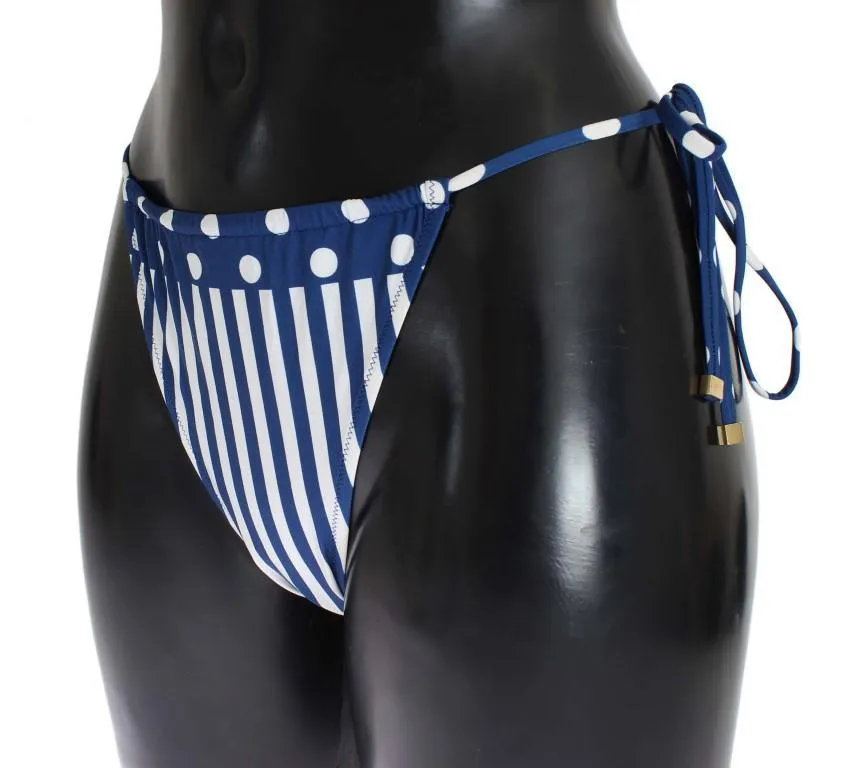 Blue Polka Dot Bikini Bottoms